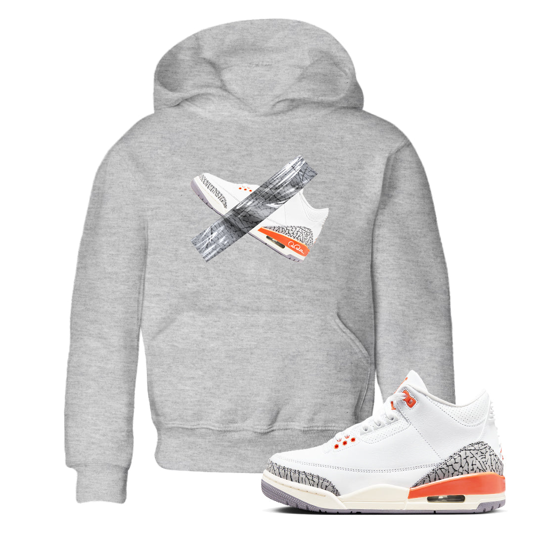 Duct Tape snkmatch Tees Kids - Air Jordan 3 Georgia Peach