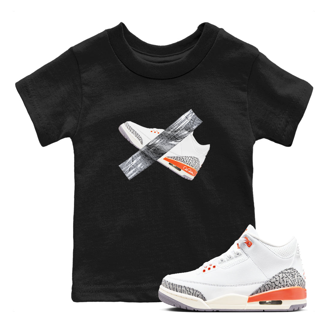 Duct Tape snkmatch Tees Kids - Air Jordan 3 Georgia Peach