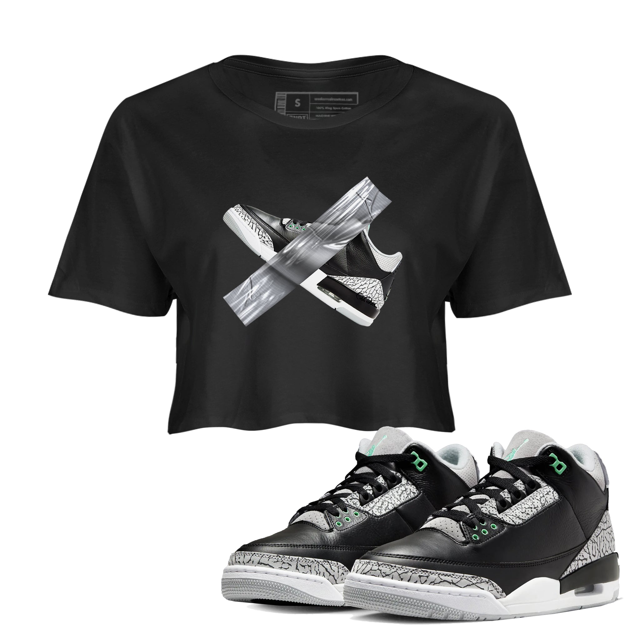Duct Tape snkmatch Women's Top - Air Jordan 3 Green Glow