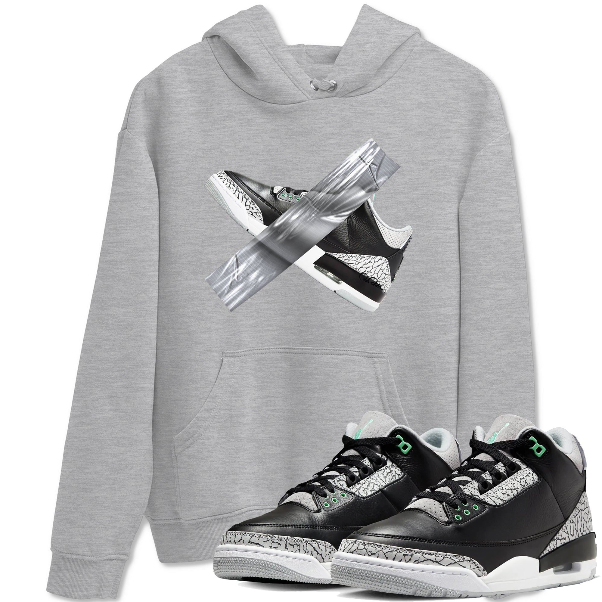 Duct Tape snkmatch Tees - Air Jordan 3 Green Glow