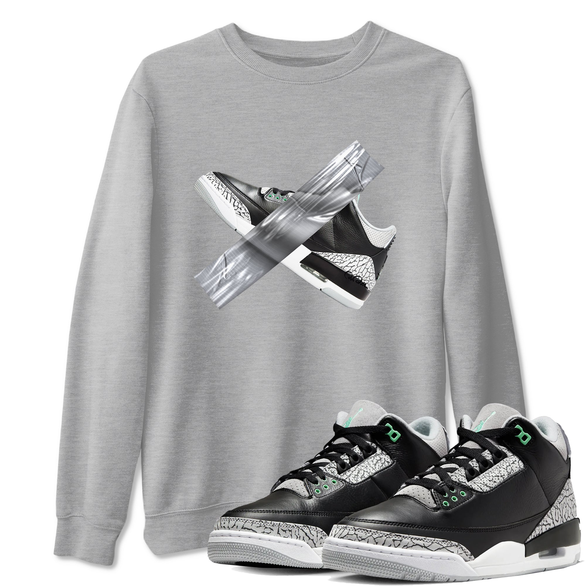 Duct Tape snkmatch Tees - Air Jordan 3 Green Glow