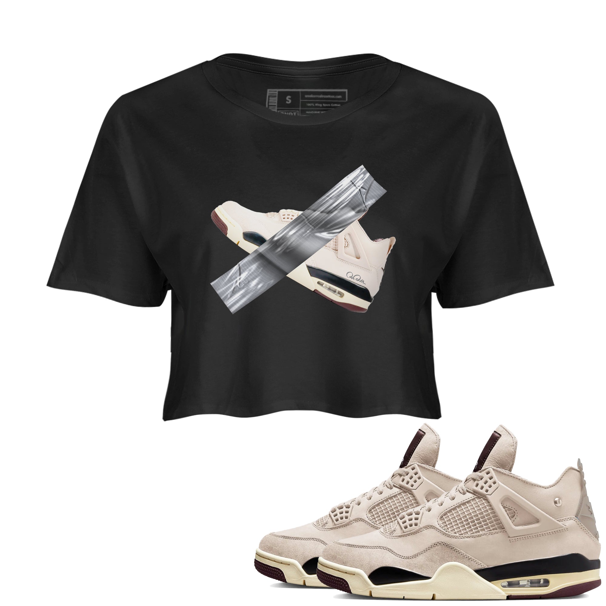 Duct tape snkmatch Women's Top - Air Jordan 4 A Ma Maniere x Fossil Stone