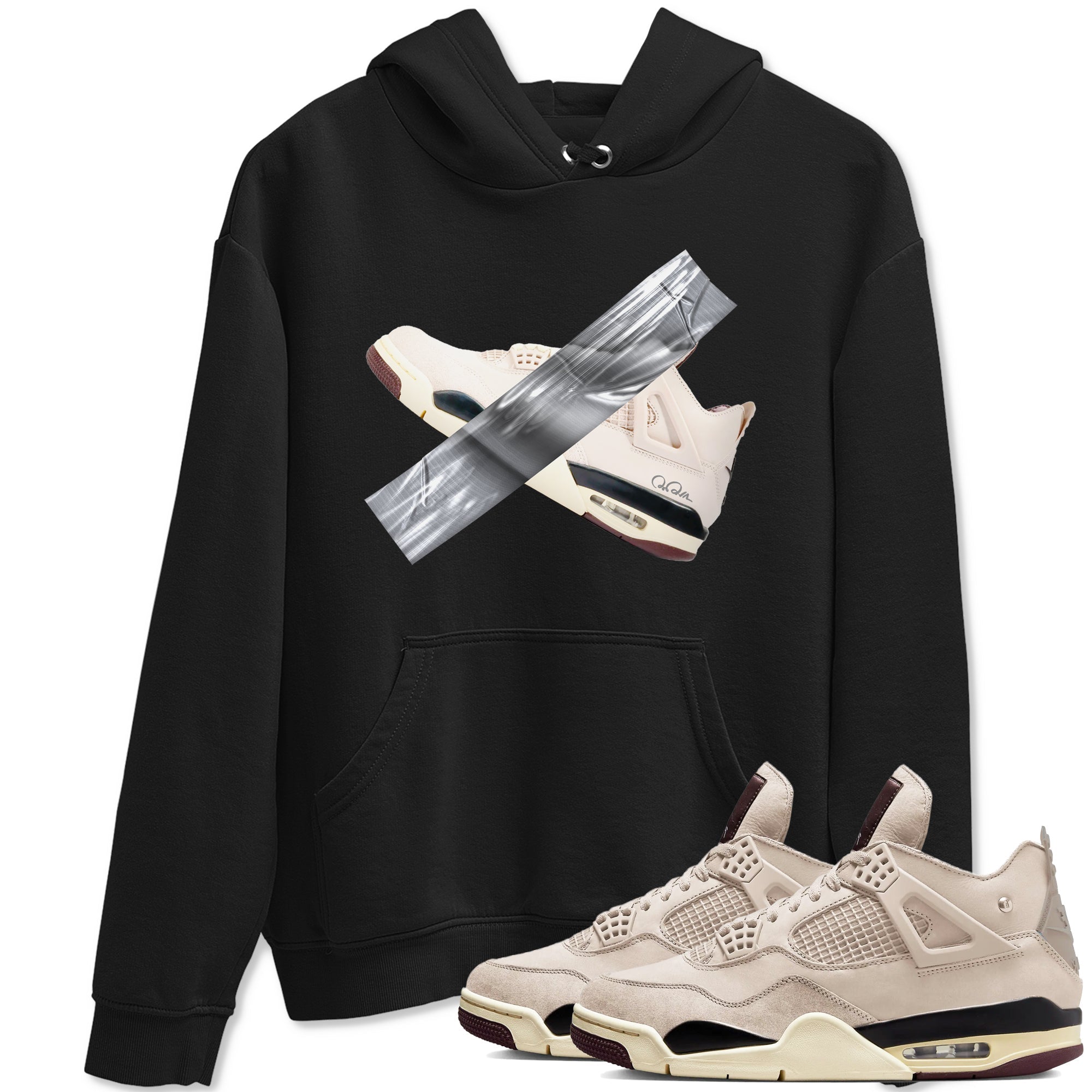 Duct tape snkmatch Tees - Air Jordan 4 A Ma Maniere x Fossil Stone