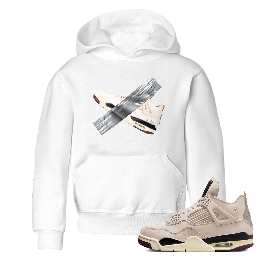 Duct tape snkmatch Tees Kids - Air Jordan 4 A Ma Maniere x Fossil Stone