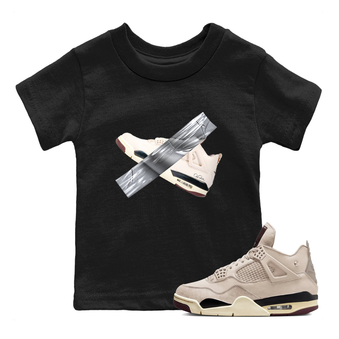 Duct tape snkmatch Tees Kids - Air Jordan 4 A Ma Maniere x Fossil Stone