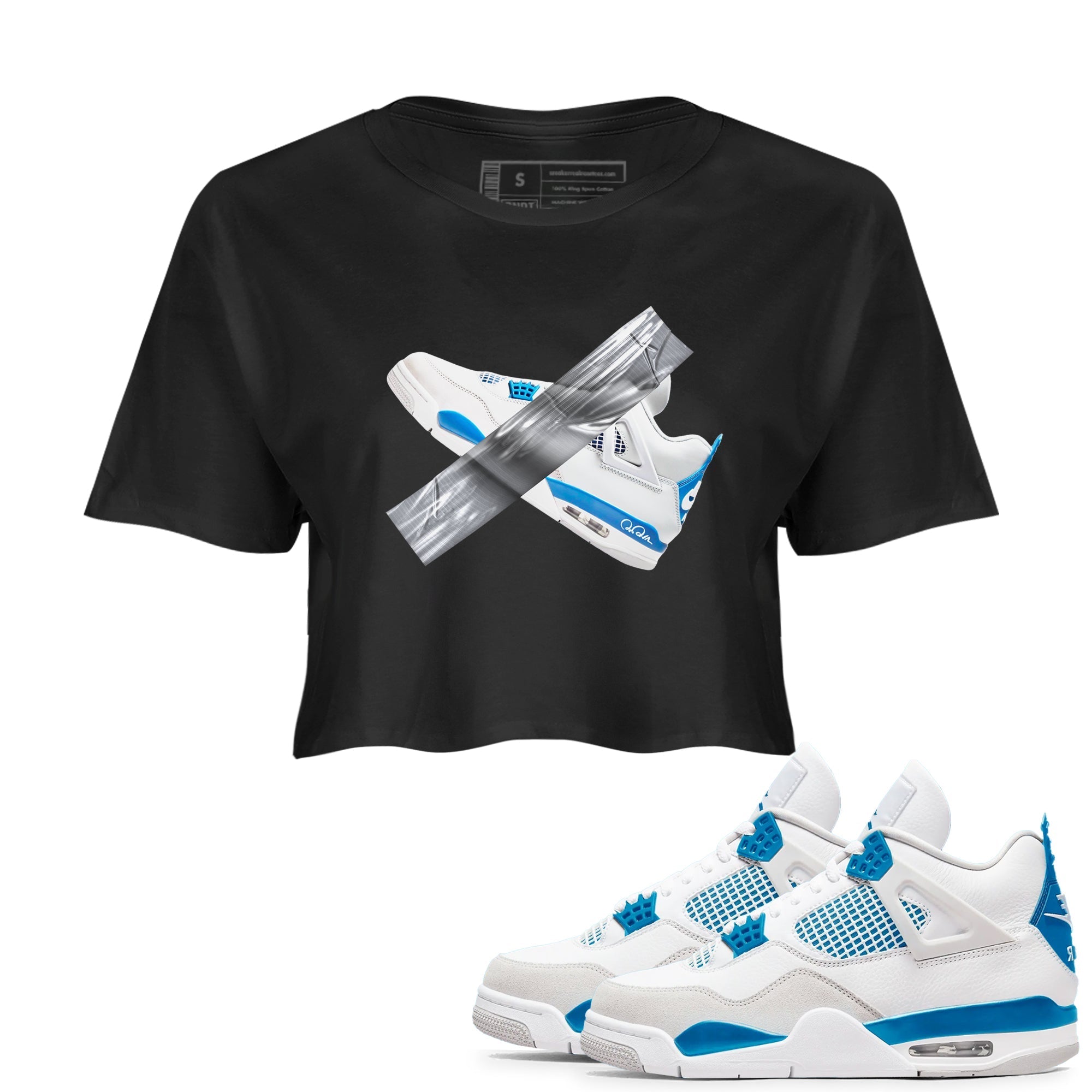 Duct Tape snkmatch Women's Top - Air Jordan 4 Military Blue