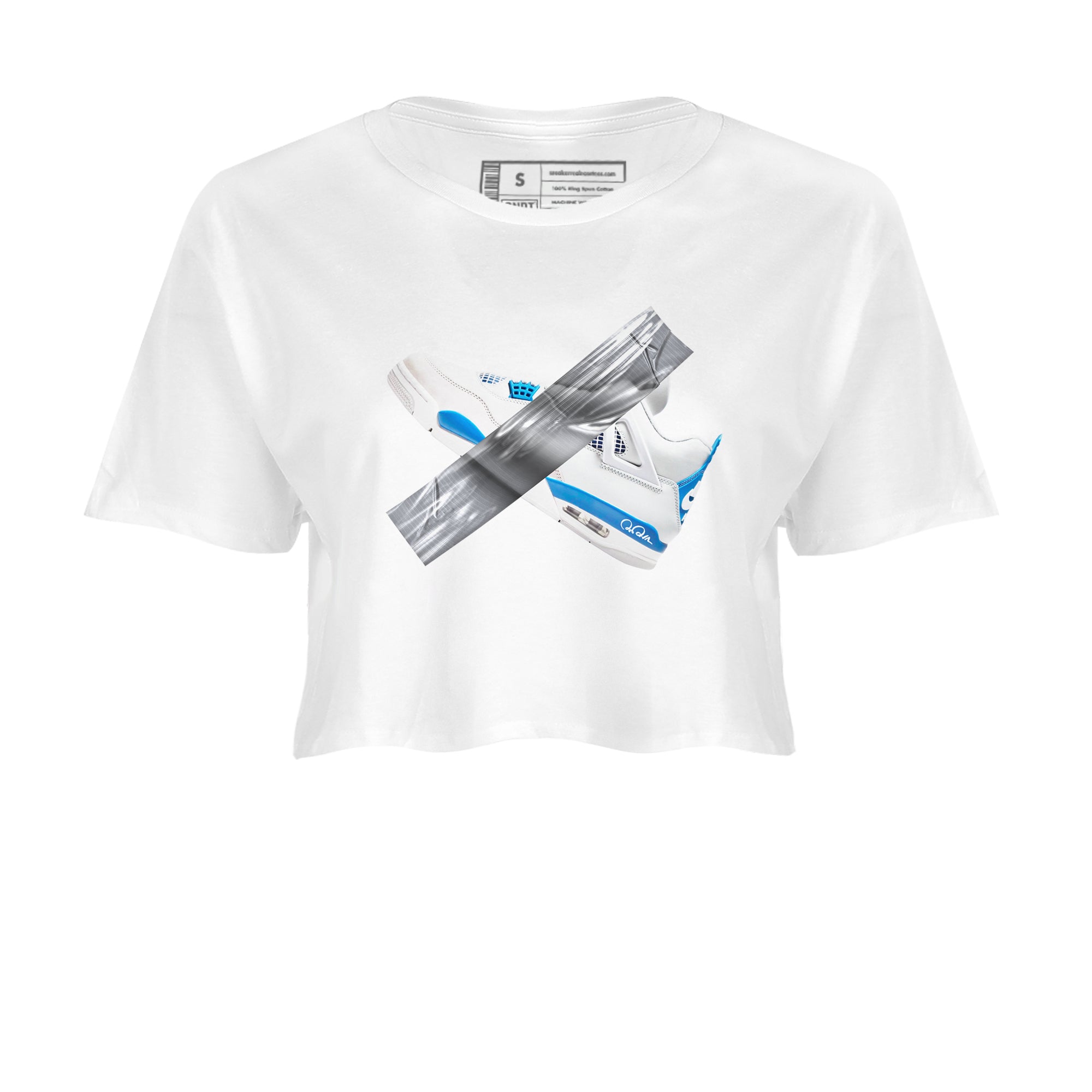 Duct Tape snkmatch Women's Top - Air Jordan 4 Military Blue