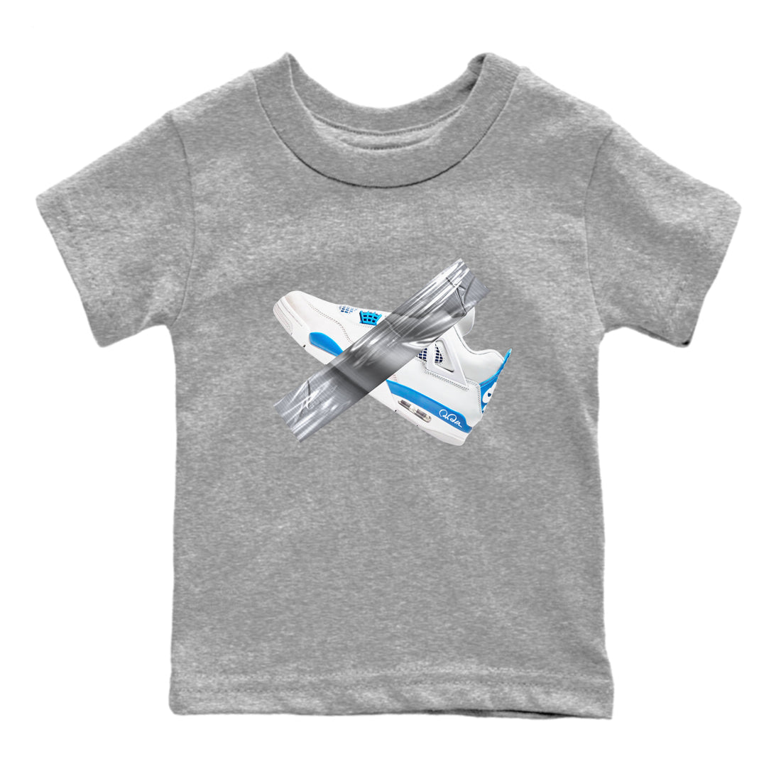Duct Tape snkmatch Tees Kids - Air Jordan 4 Military Blue