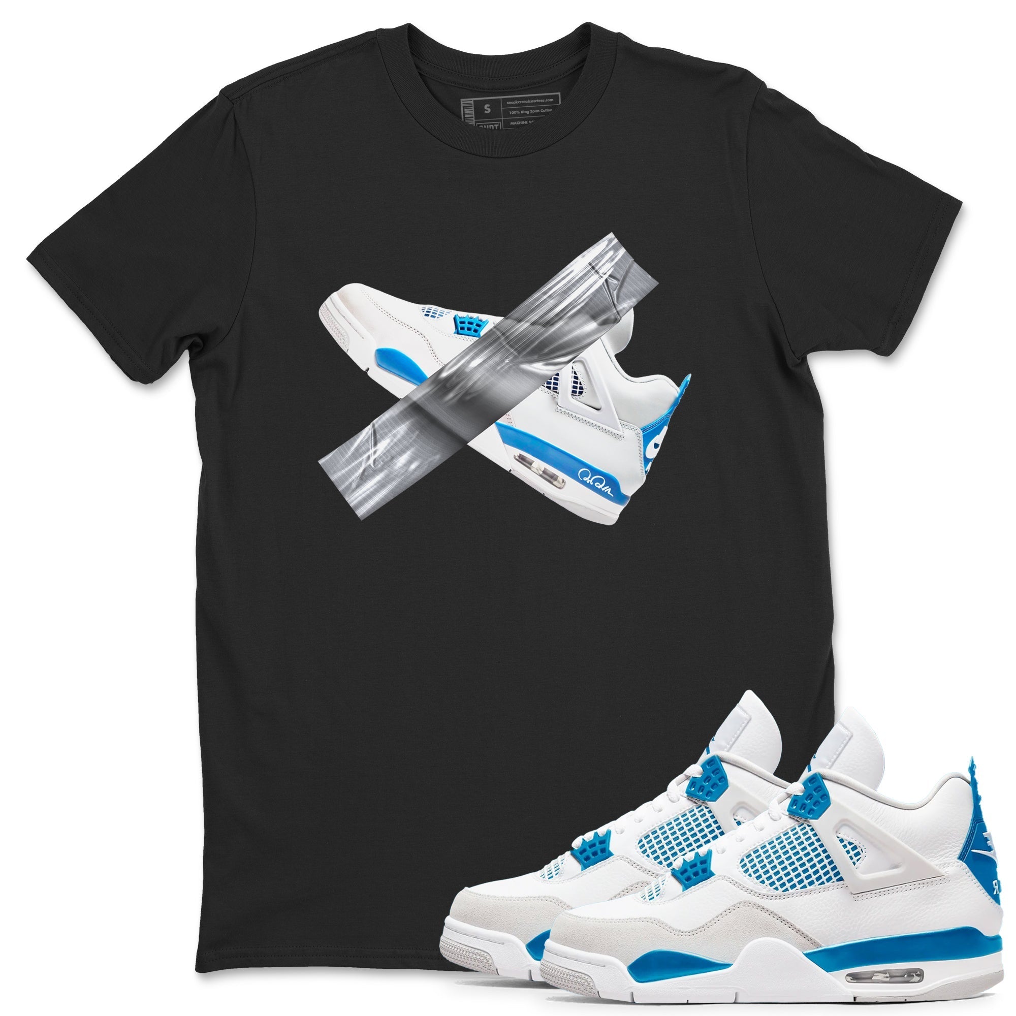 Duct Tape snkmatch Tees - Air Jordan 4 Military Blue