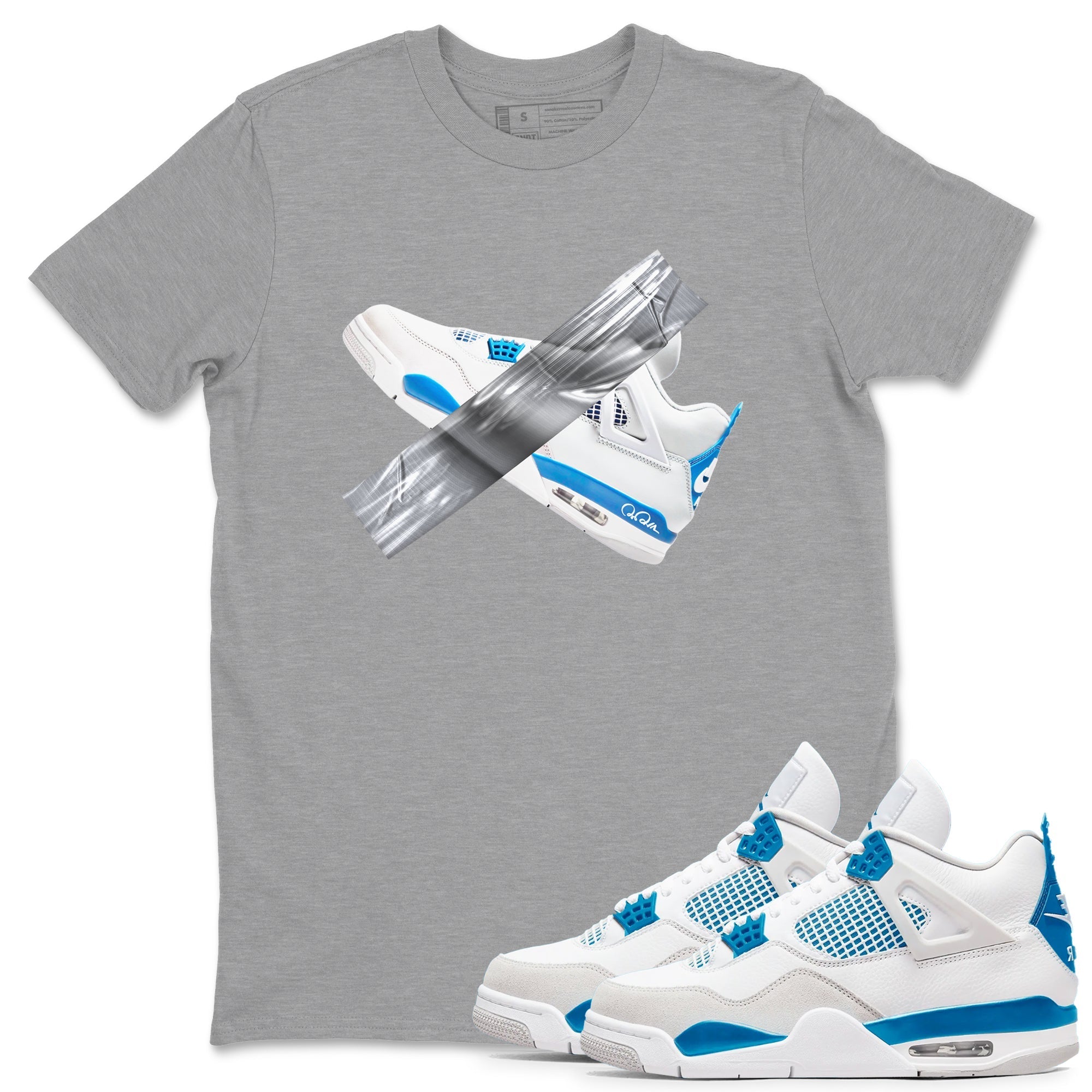 Duct Tape snkmatch Tees - Air Jordan 4 Military Blue