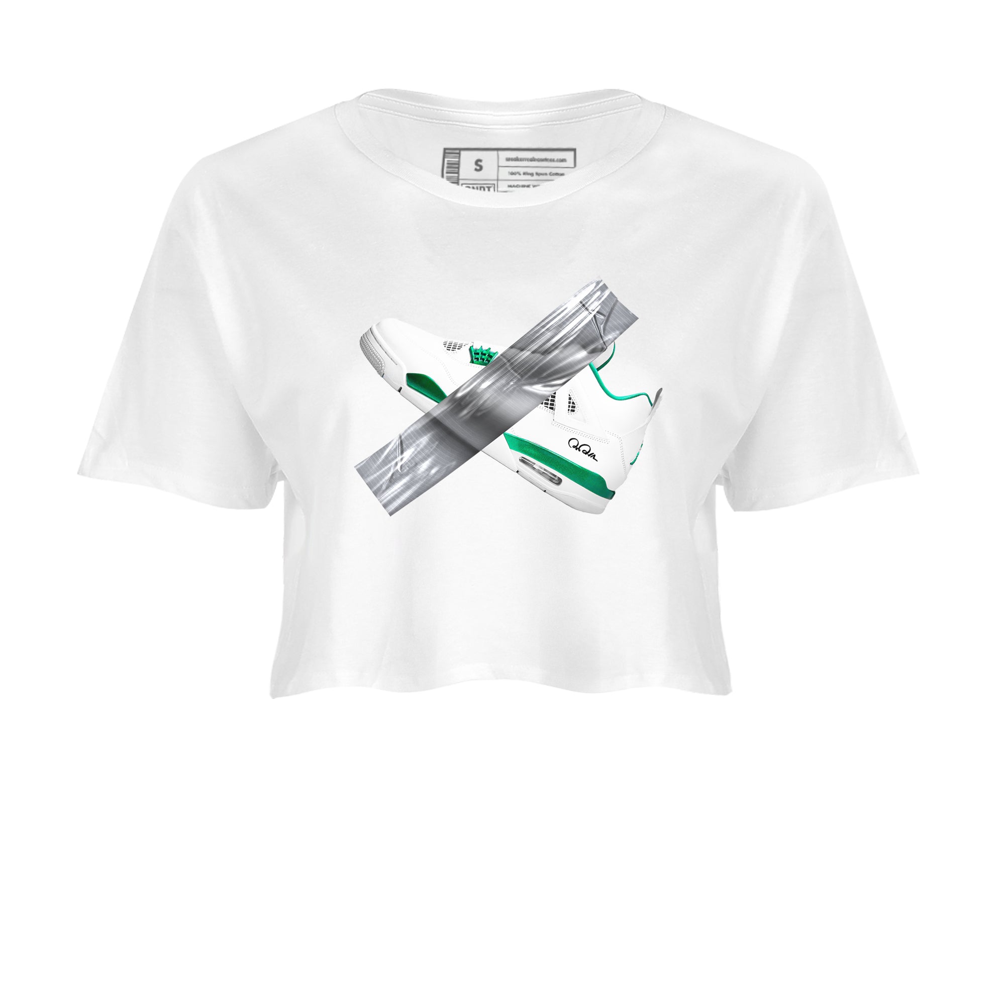 Duct Tape snkmatch Women's Top - Air Jordan 4 Oxidized Green
