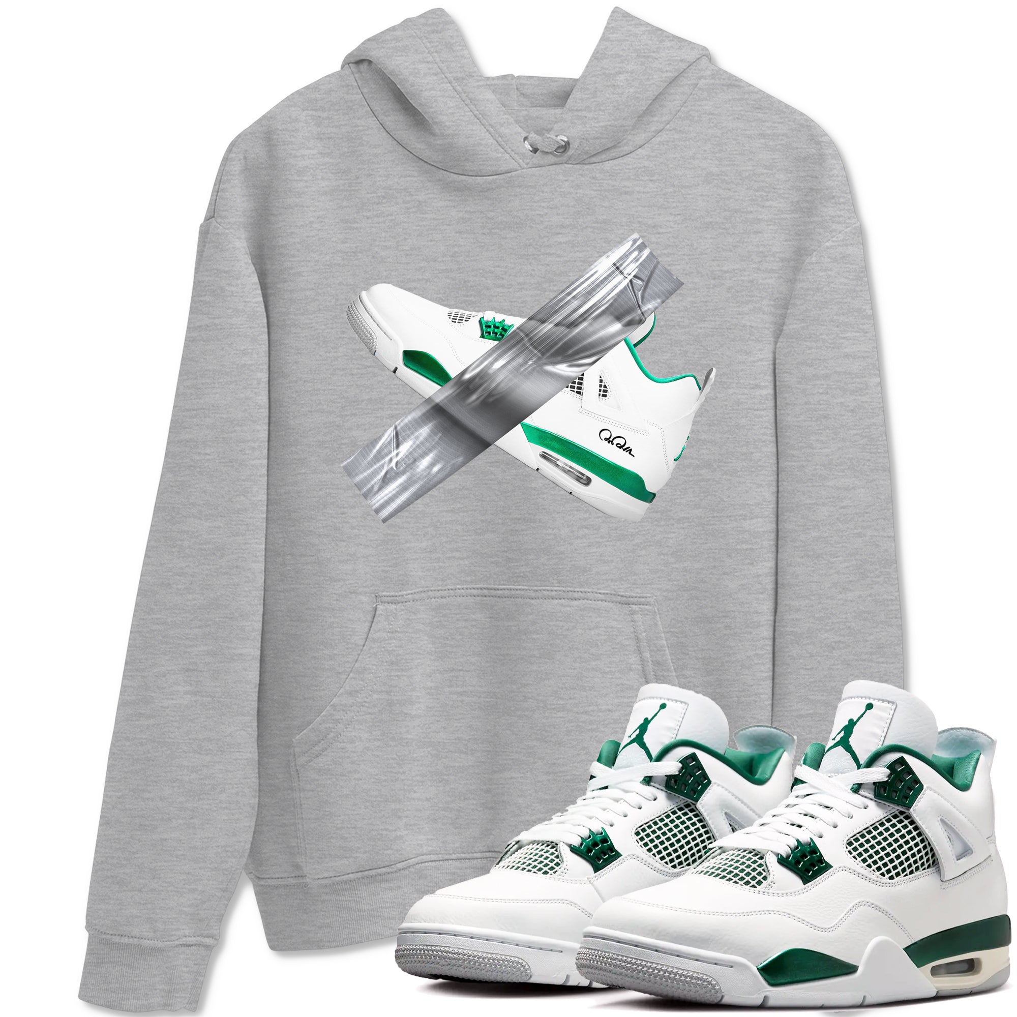 Duct Tape snkmatch Tees - Air Jordan 4 Oxidized Green