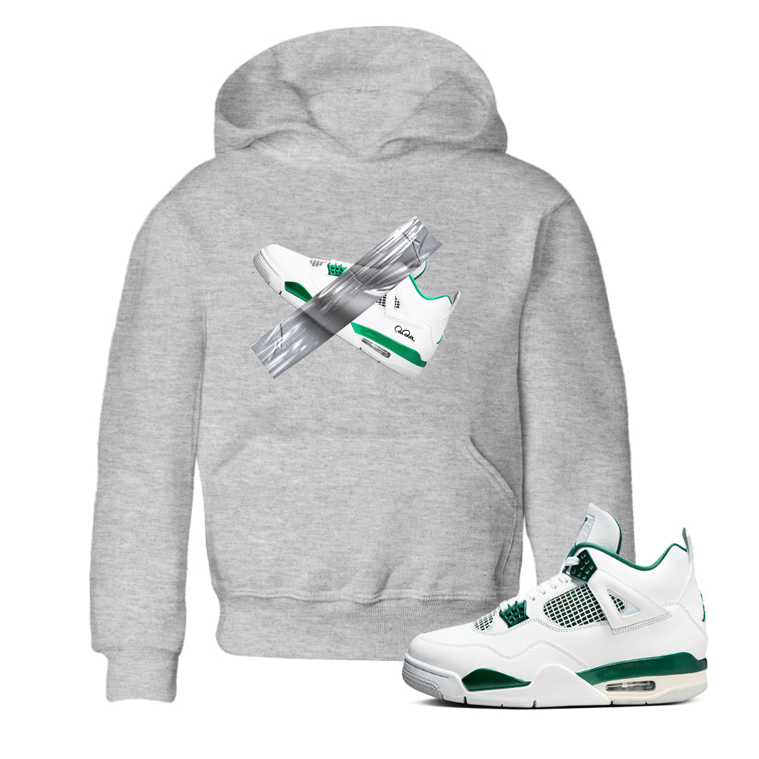 Duct Tape snkmatch Tees Kids - Air Jordan 4 Oxidized Green