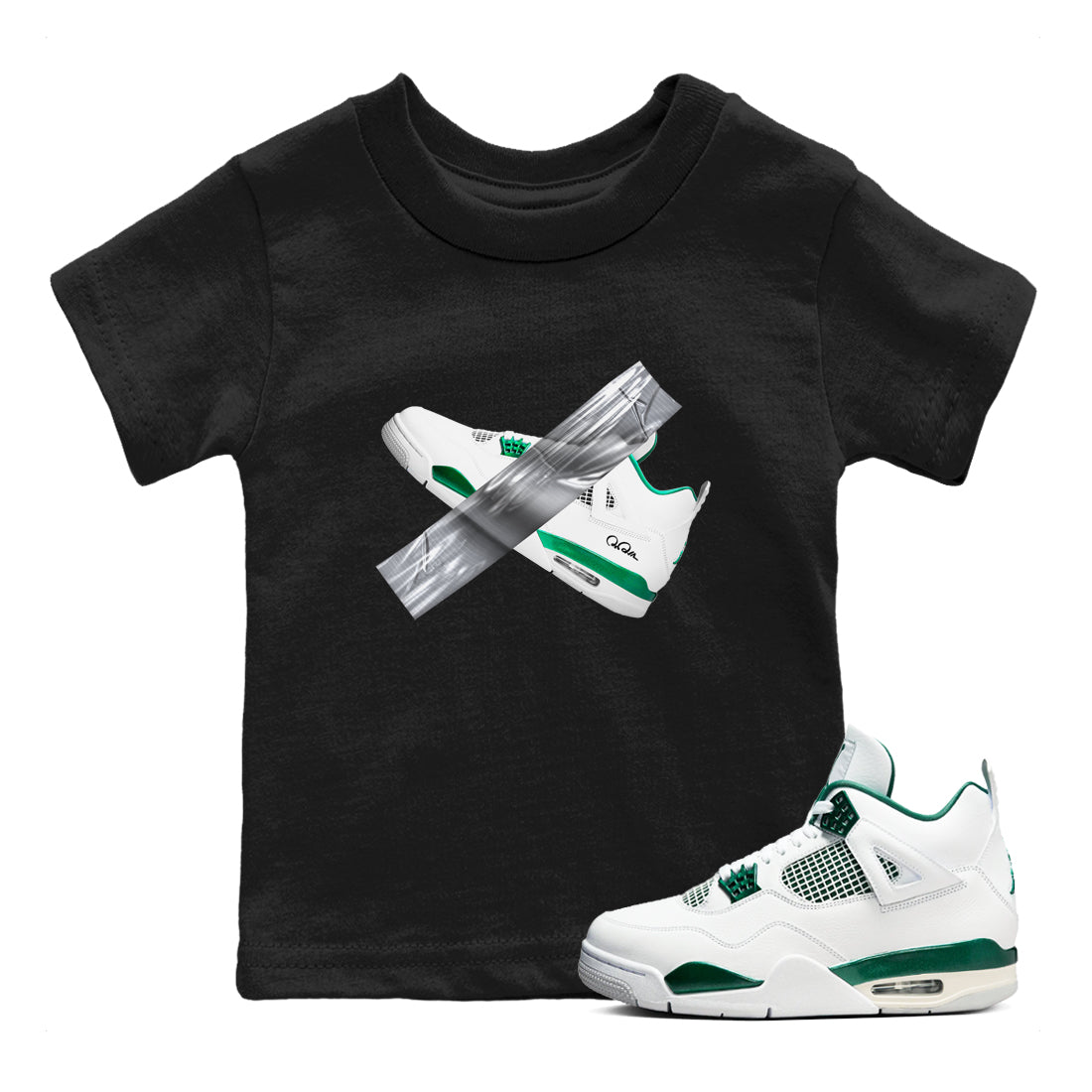 Duct Tape snkmatch Tees Kids - Air Jordan 4 Oxidized Green