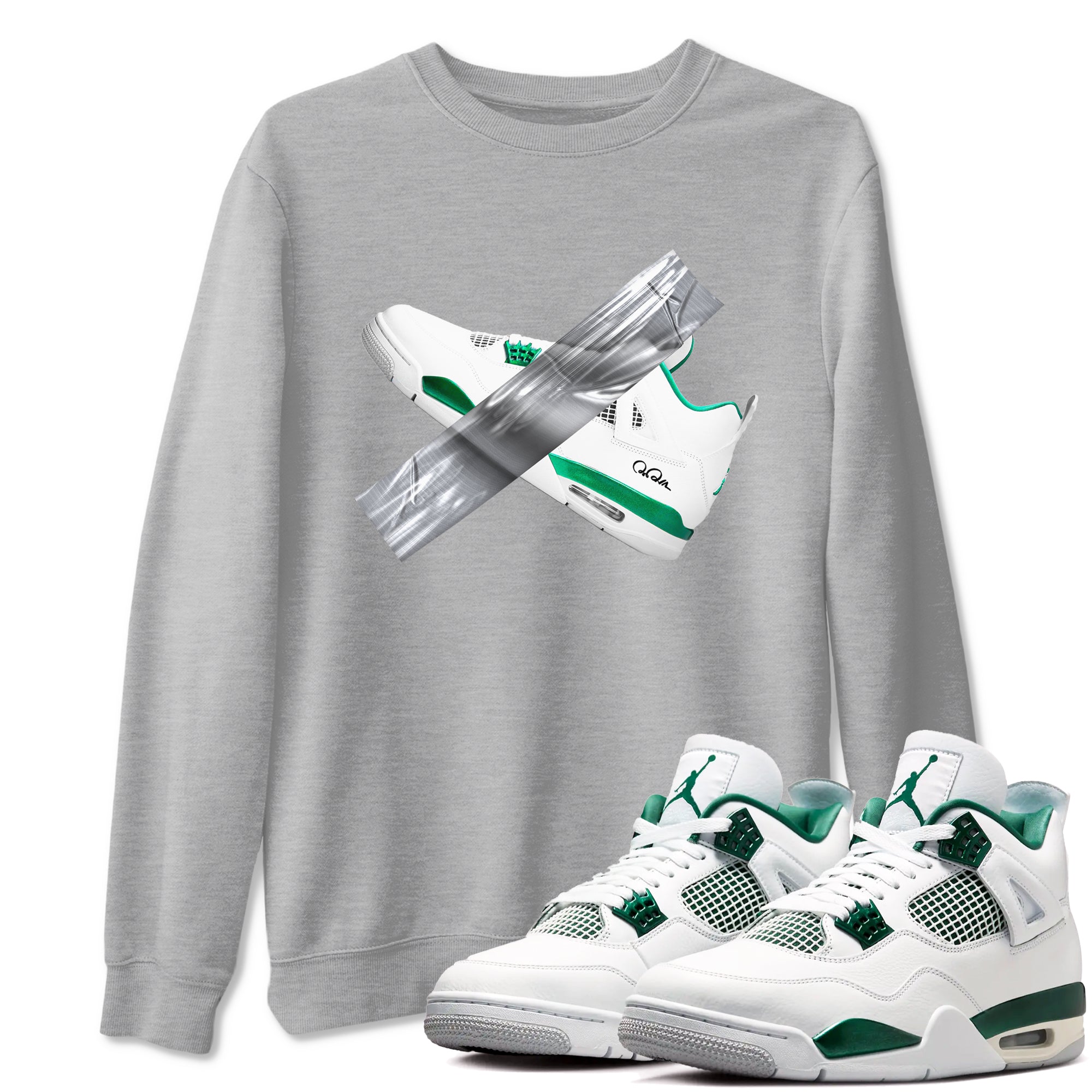 Duct Tape snkmatch Tees - Air Jordan 4 Oxidized Green