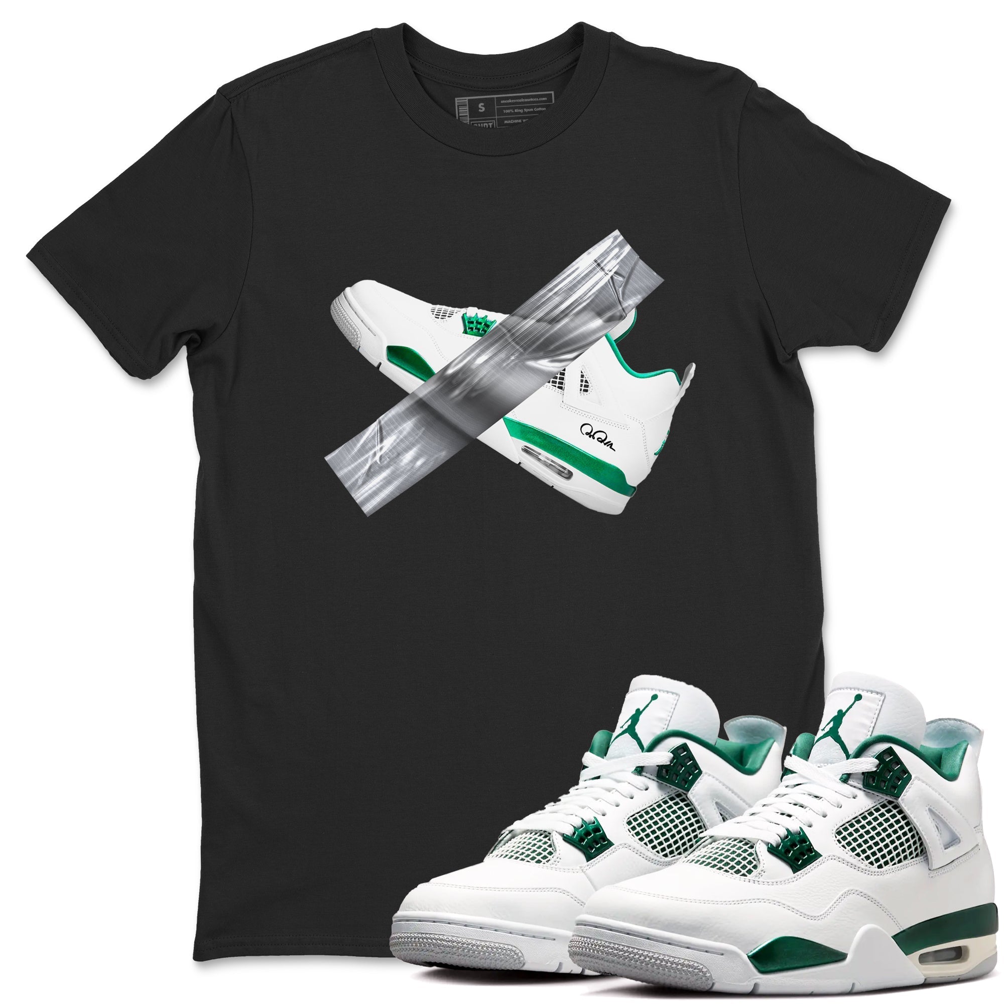 Duct Tape snkmatch Tees - Air Jordan 4 Oxidized Green