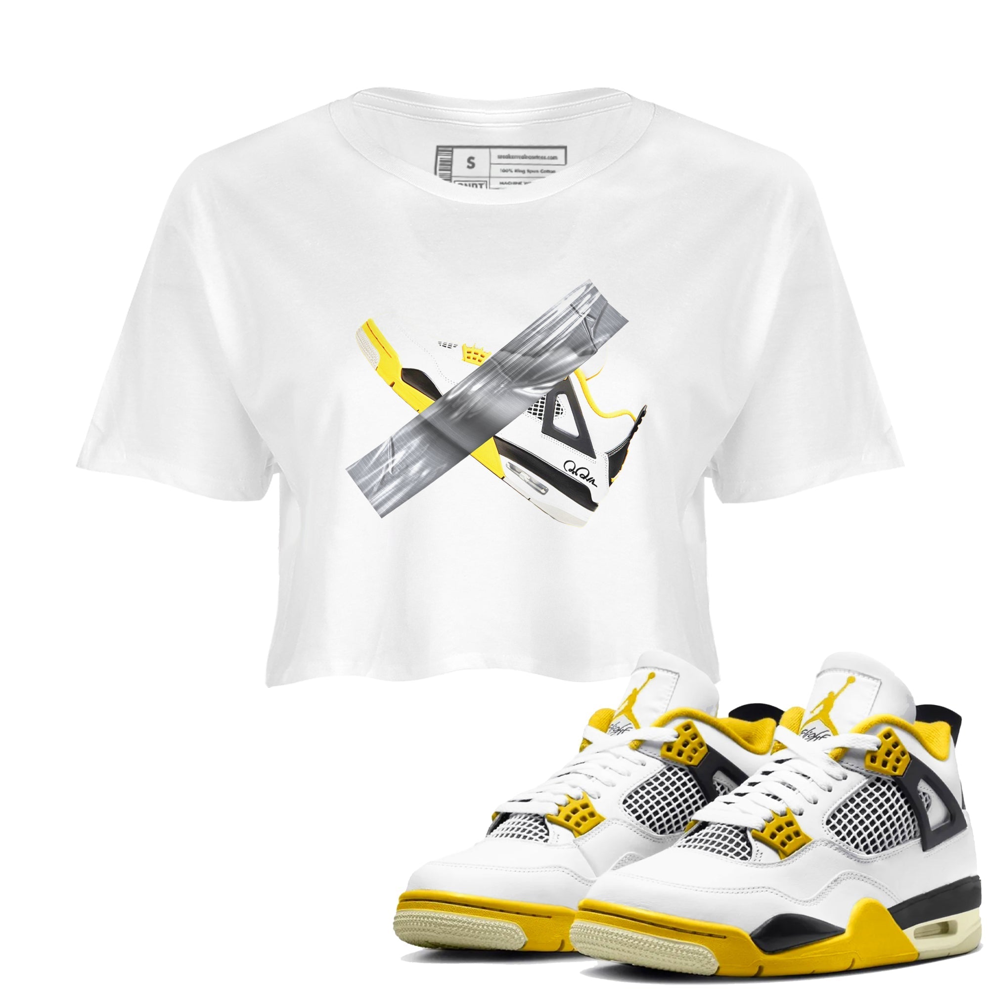 Duct Tape snkmatch Women's Top - Air Jordan 4 Vivid Sulfur