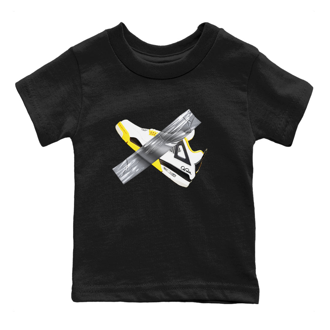 Duct Tape snkmatch Tees Kids - Air Jordan 4 Vivid Sulfur