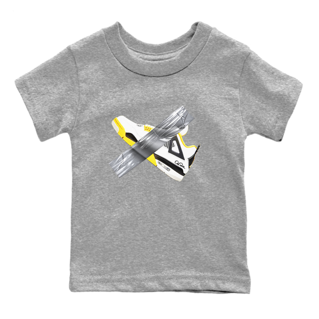 Duct Tape snkmatch Tees Kids - Air Jordan 4 Vivid Sulfur
