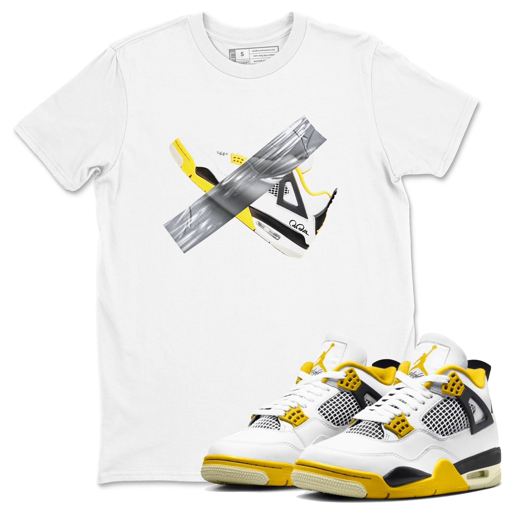 Duct Tape snkmatch Tees - Air Jordan 4 Vivid Sulfur