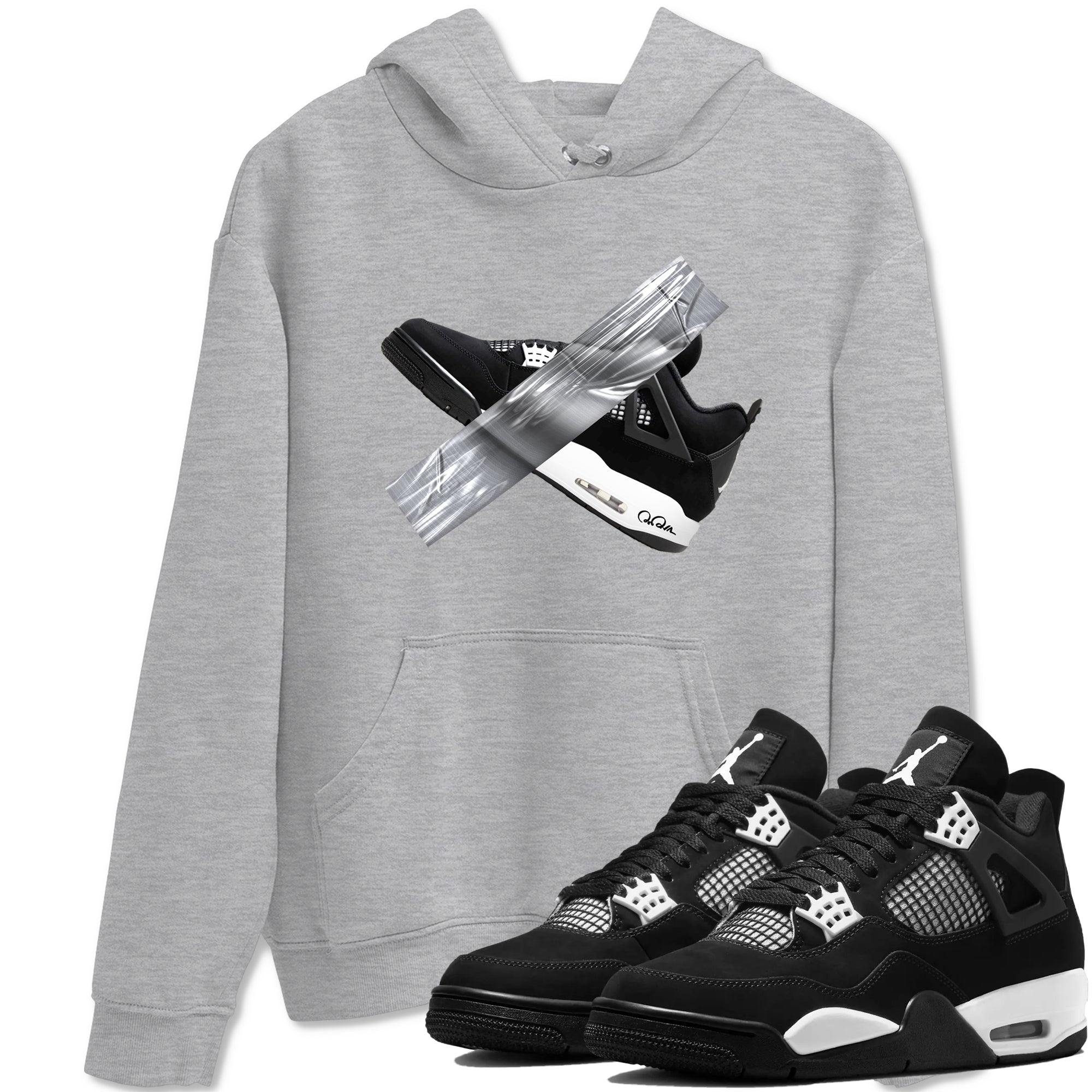 Duct Tape snkmatch Tees - Air Jordan 4 White Thunder