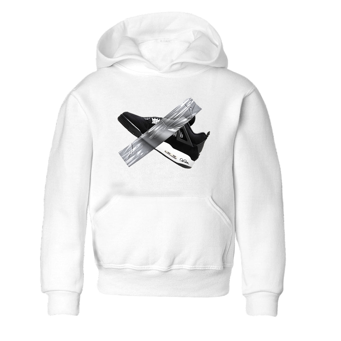 Duct Tape snkmatch Tees Kids - Air Jordan 4 White Thunder
