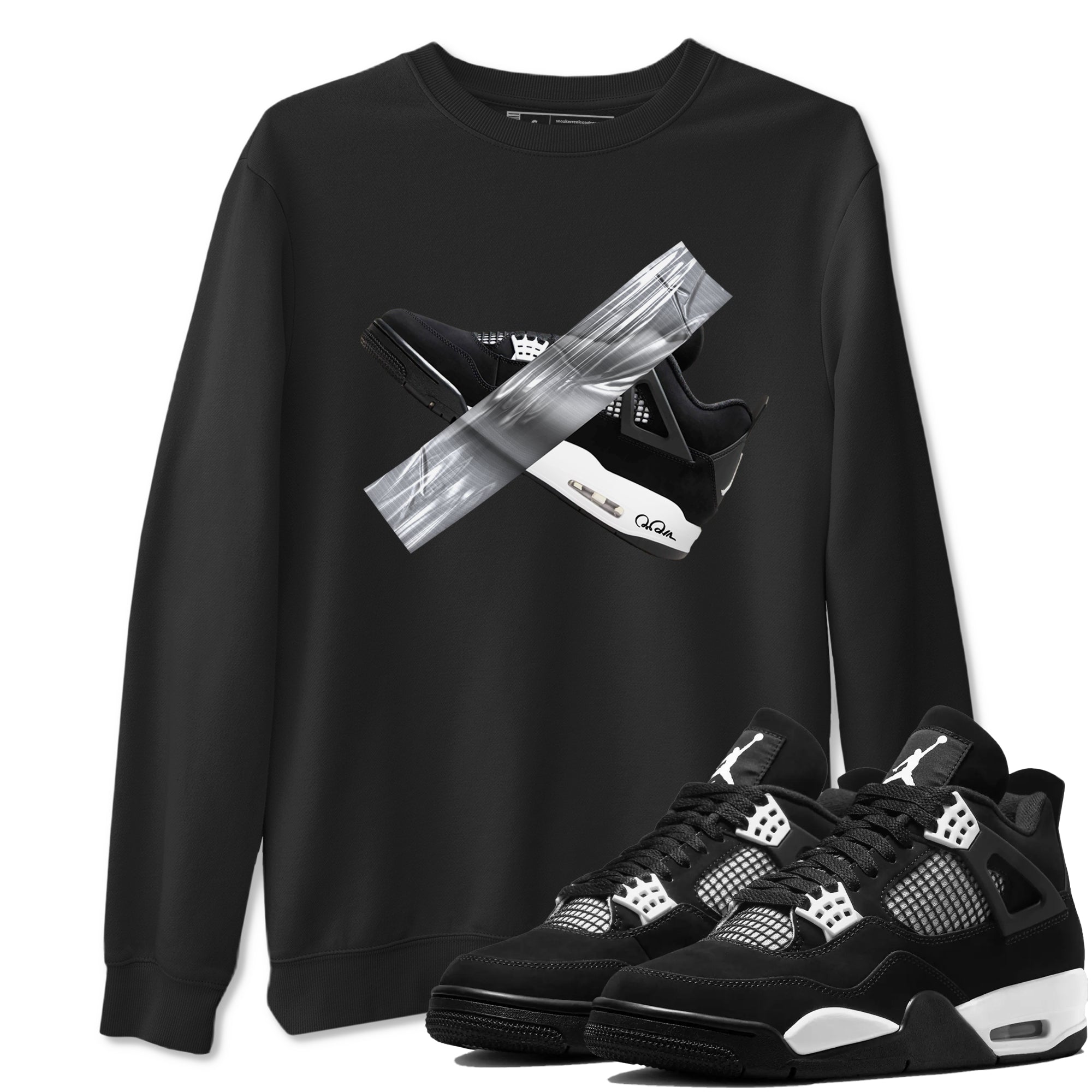 Duct Tape snkmatch Tees - Air Jordan 4 White Thunder