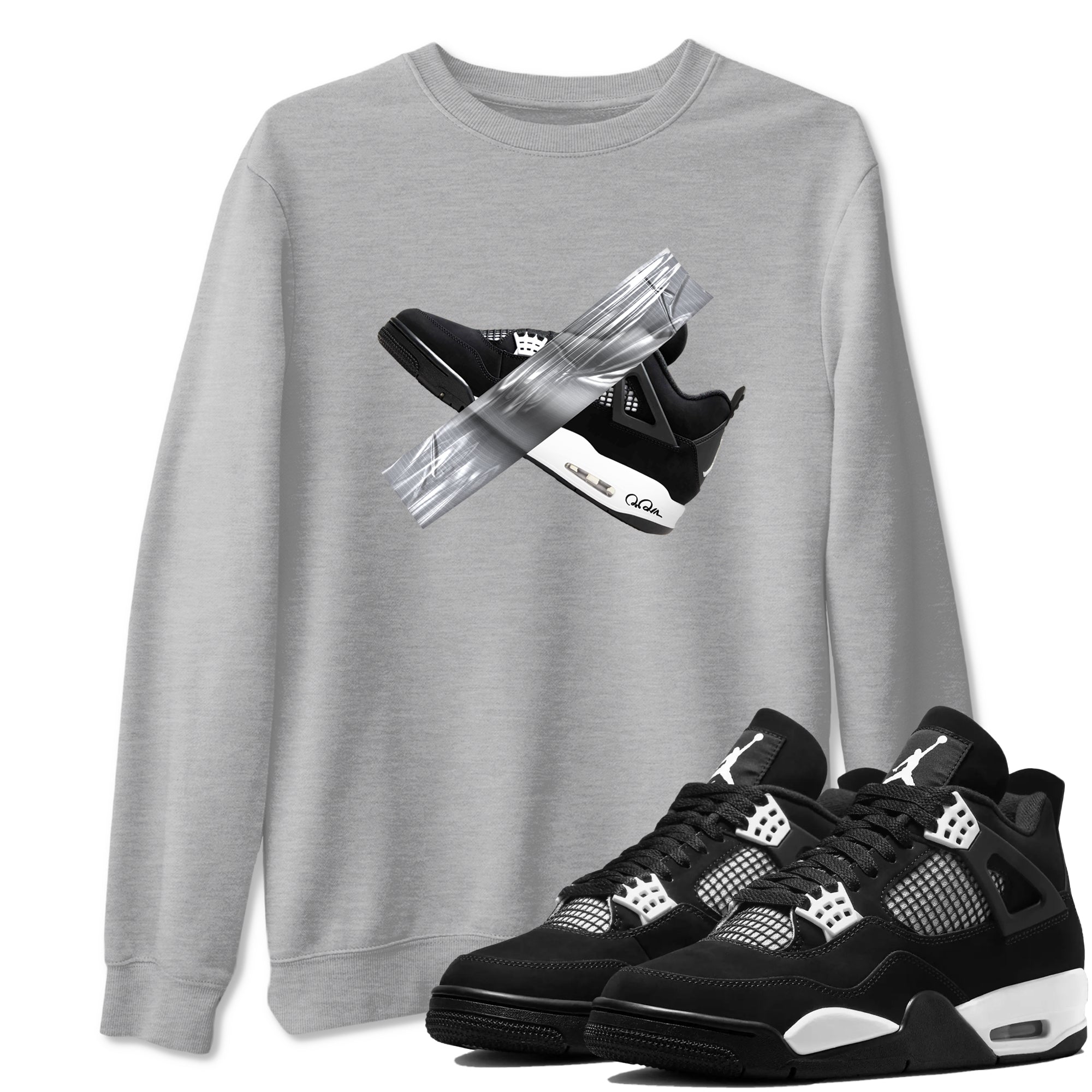 Duct Tape snkmatch Tees - Air Jordan 4 White Thunder
