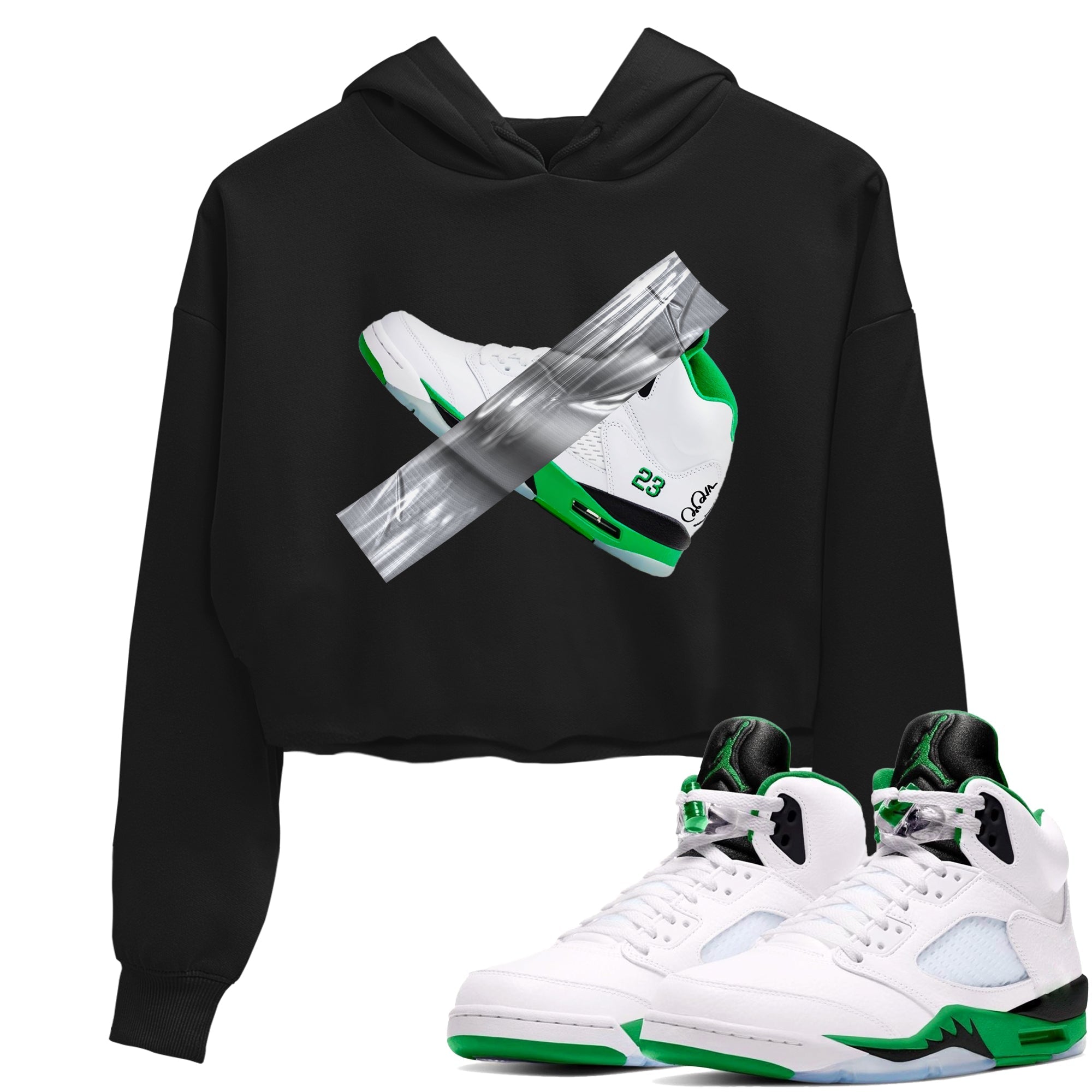 Duct Tape snkmatch Women's Top - Air Jordan 5 Lucky Green