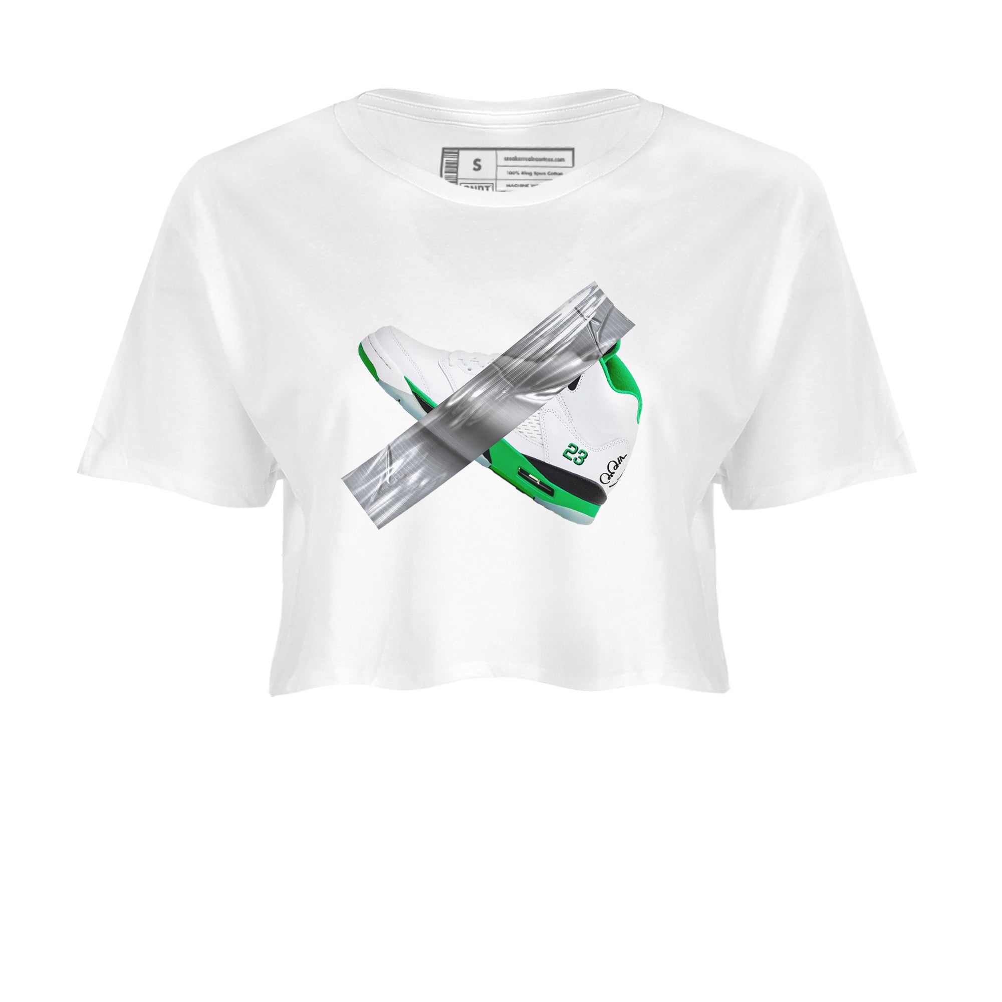 Duct Tape snkmatch Women's Top - Air Jordan 5 Lucky Green