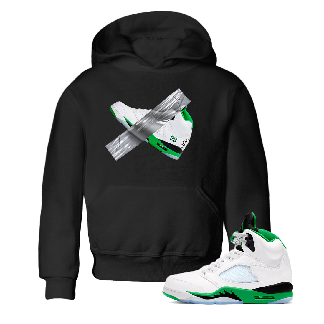 Duct Tape snkmatch Tees Kids - Air Jordan 5 Lucky Green
