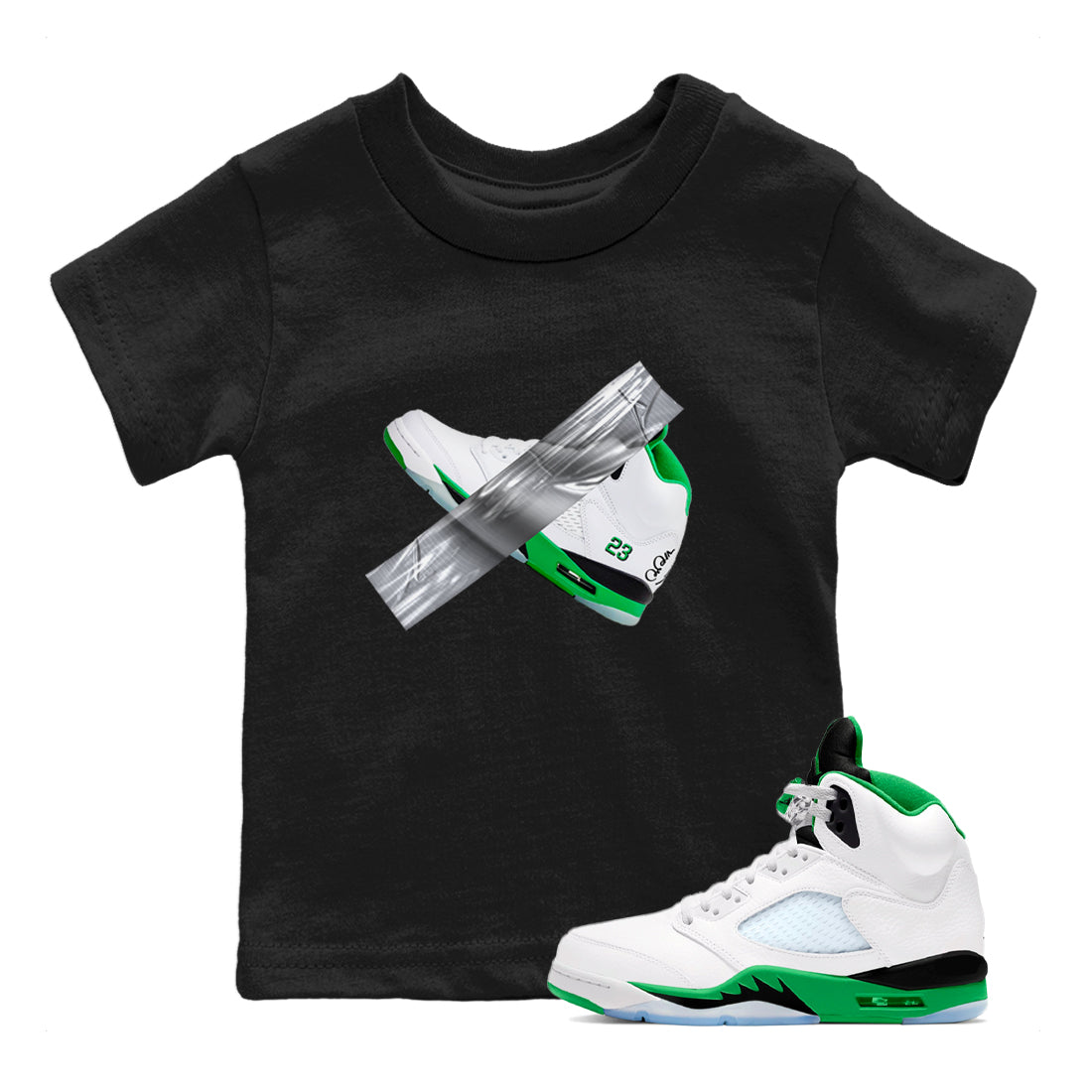 Duct Tape snkmatch Tees Kids - Air Jordan 5 Lucky Green