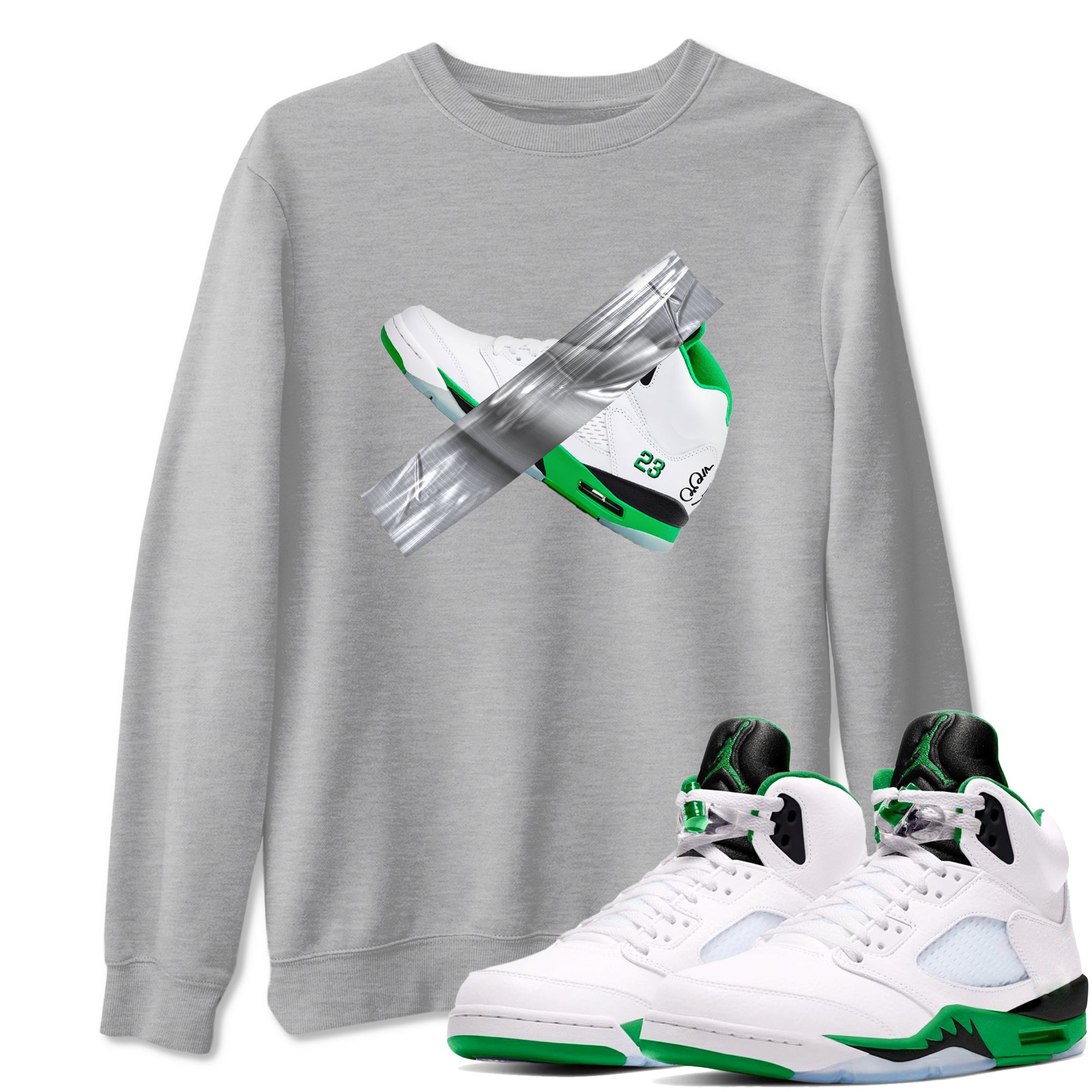 Duct Tape snkmatch Tees - Air Jordan 5 Lucky Green