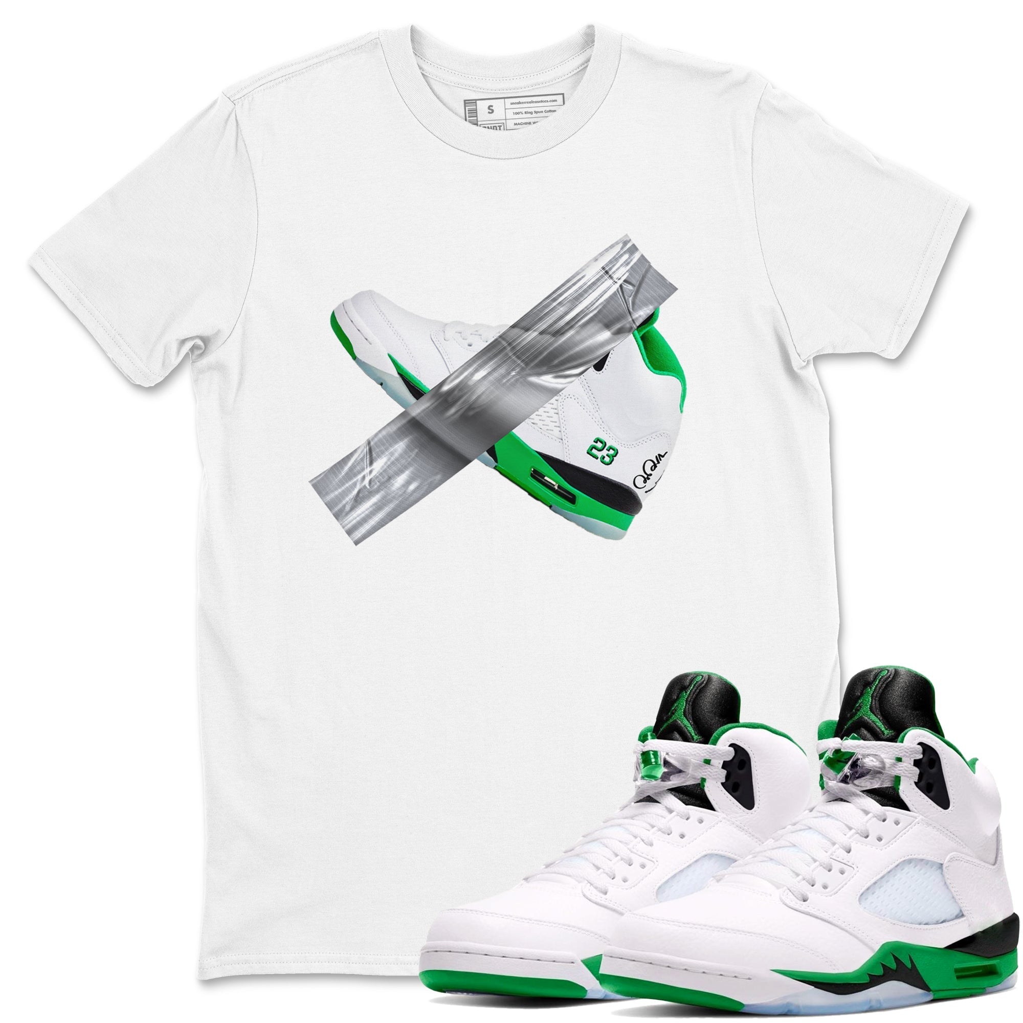 Duct Tape snkmatch Tees - Air Jordan 5 Lucky Green
