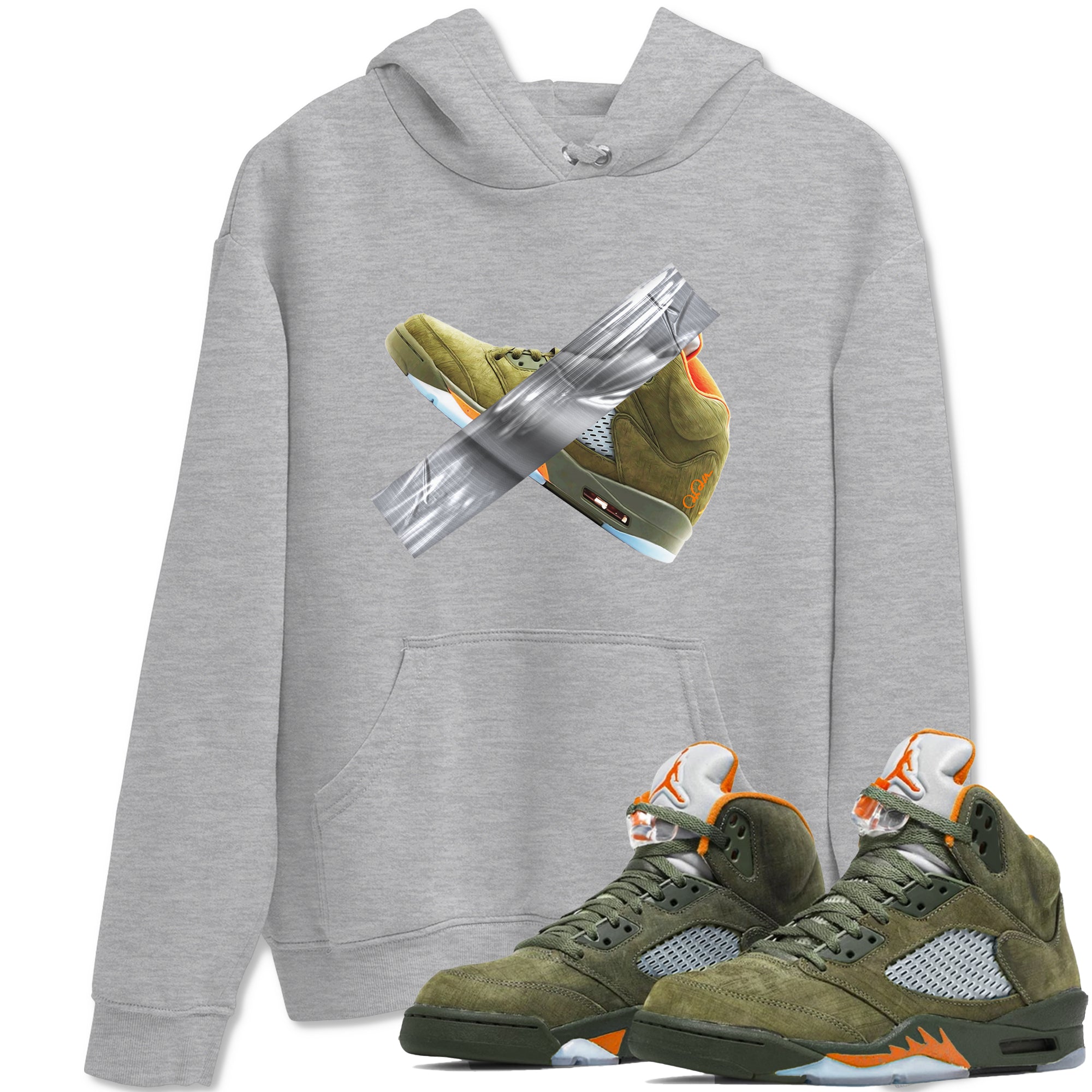 Duct Tape snkmatch Tees - Air Jordan 5 Olive