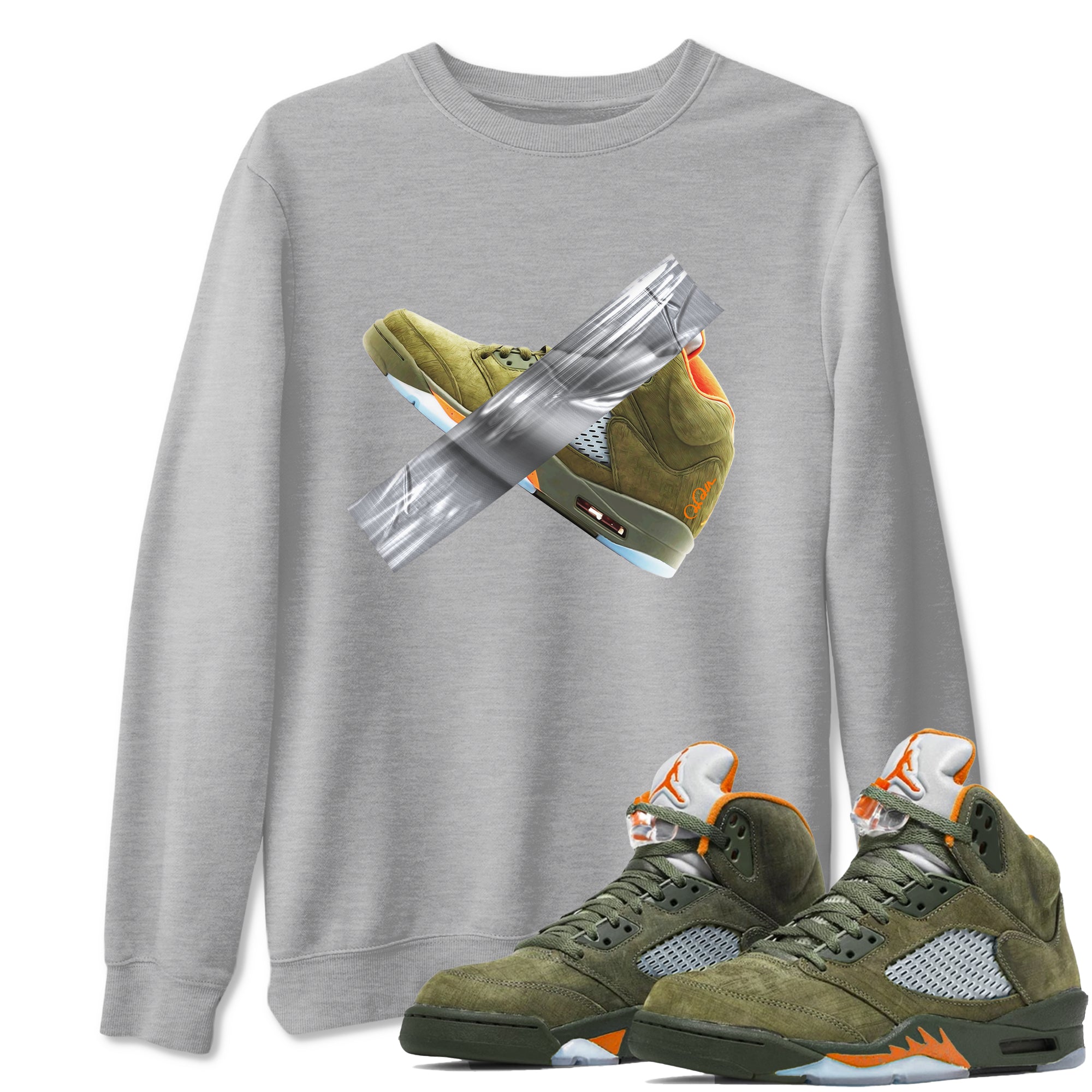 Duct Tape snkmatch Tees - Air Jordan 5 Olive