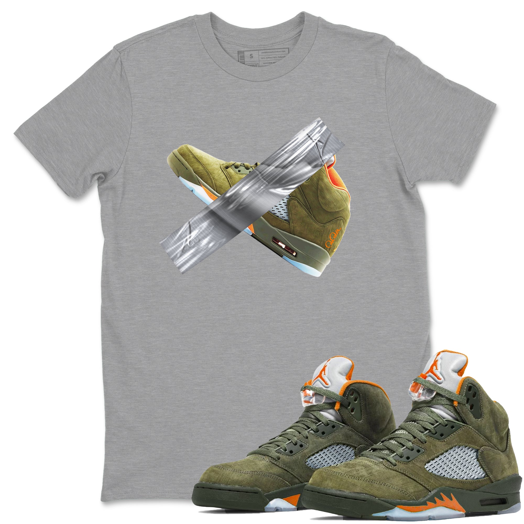 Duct Tape snkmatch Tees - Air Jordan 5 Olive