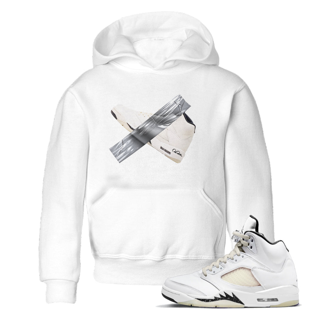 Duct Tape snkmatch Tees Kids - Air Jordan 5 Sail