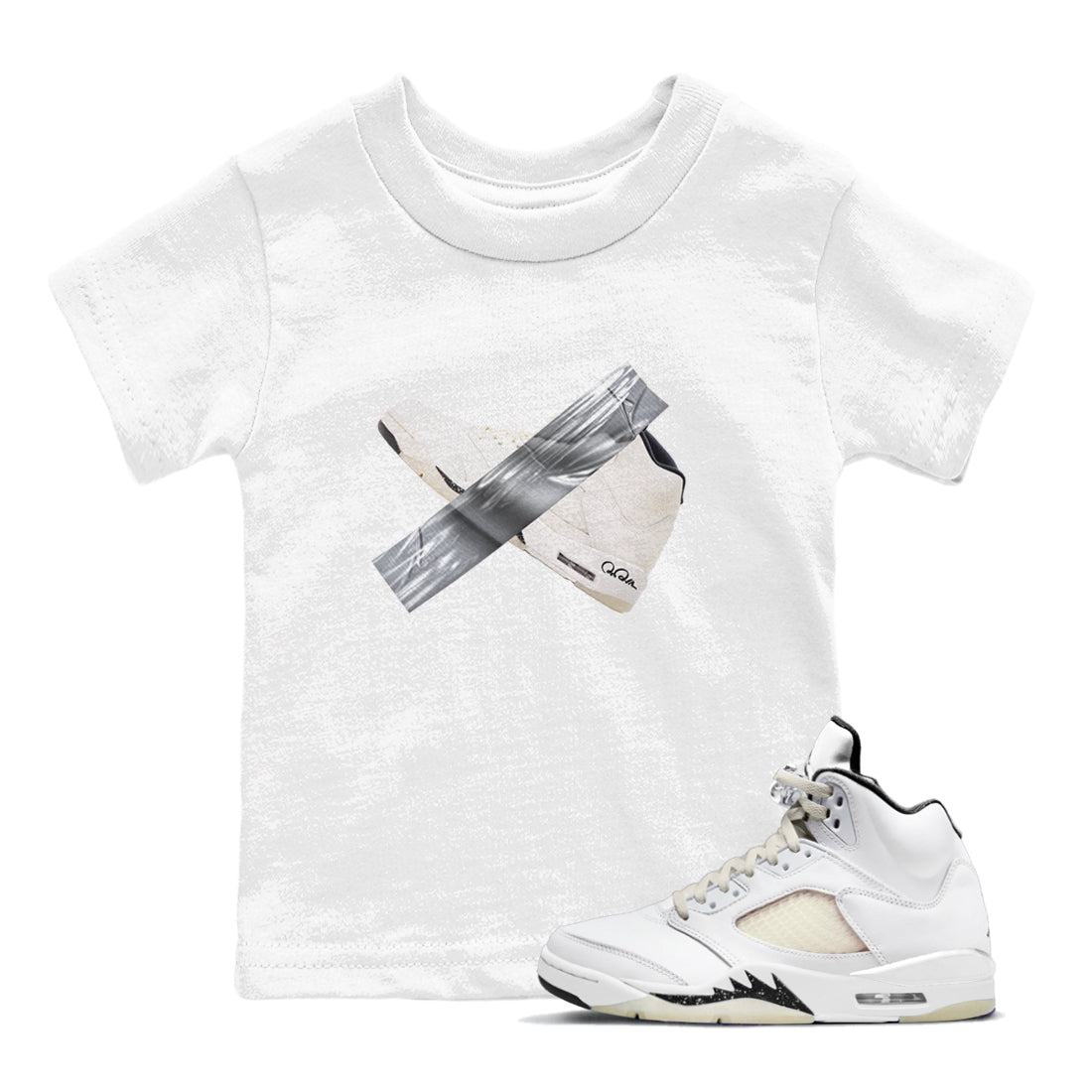 Duct Tape snkmatch Tees Kids - Air Jordan 5 Sail