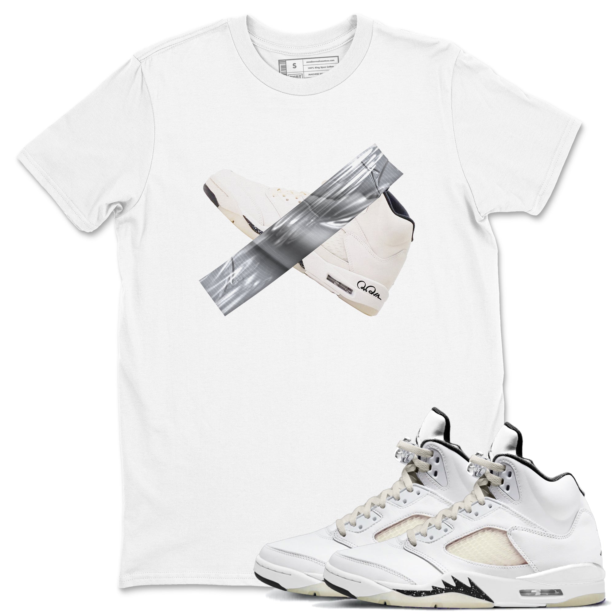 Duct Tape snkmatch Tees - Air Jordan 5 Sail
