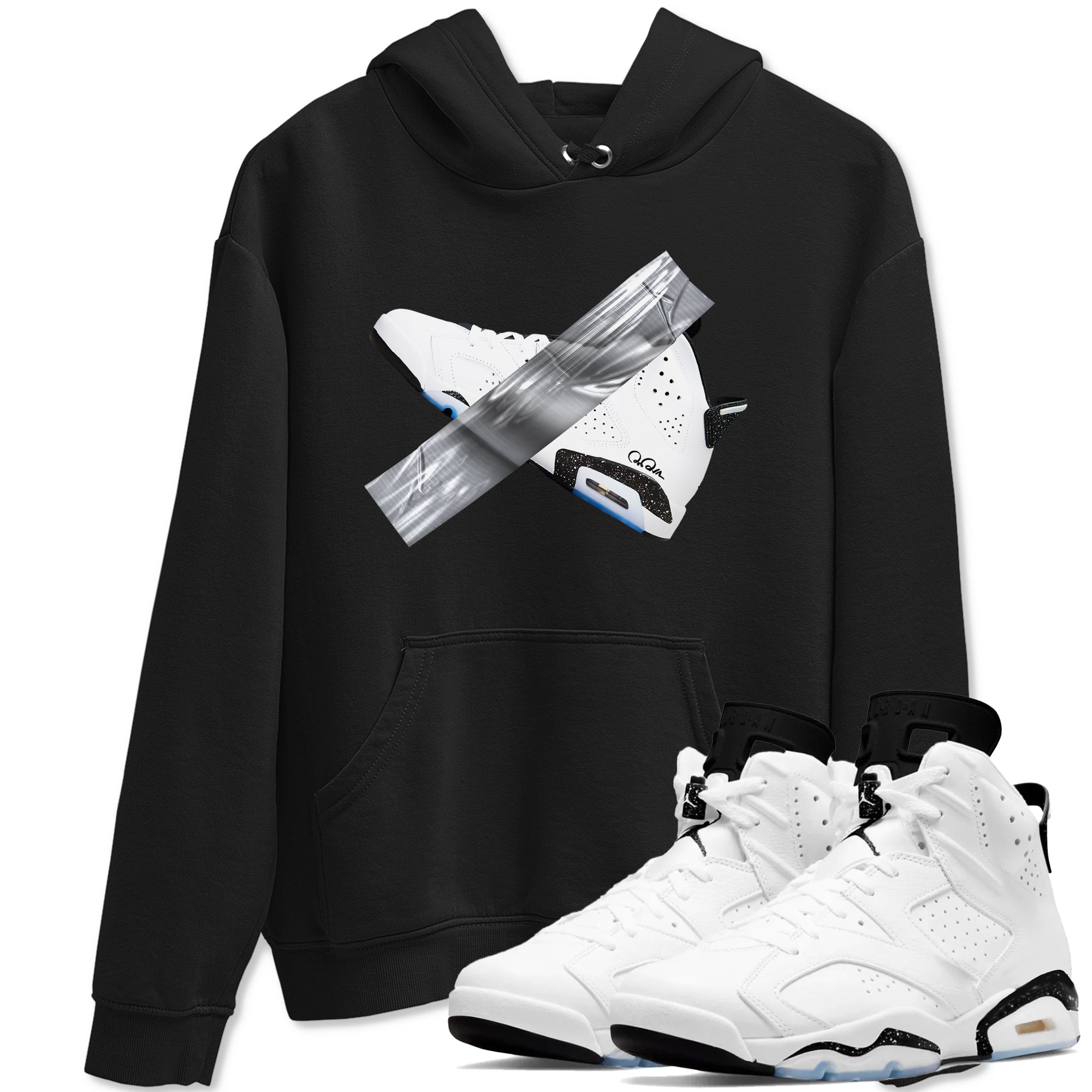 Duct Tape snkmatch Tees - Air Jordan 6 White Black