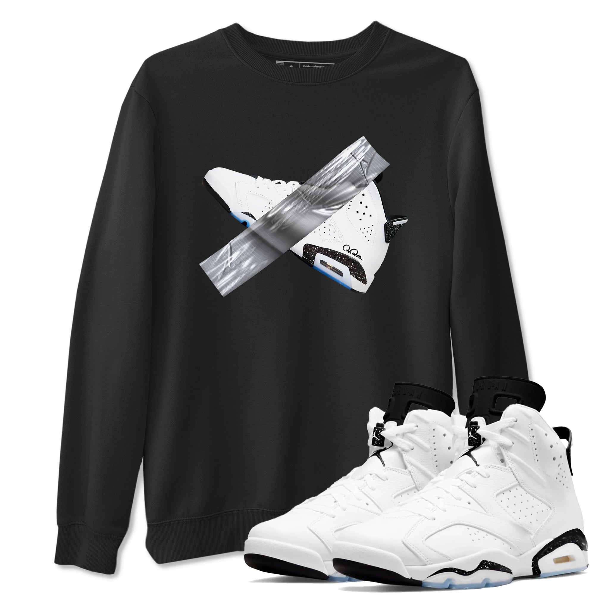 Duct Tape snkmatch Tees - Air Jordan 6 White Black