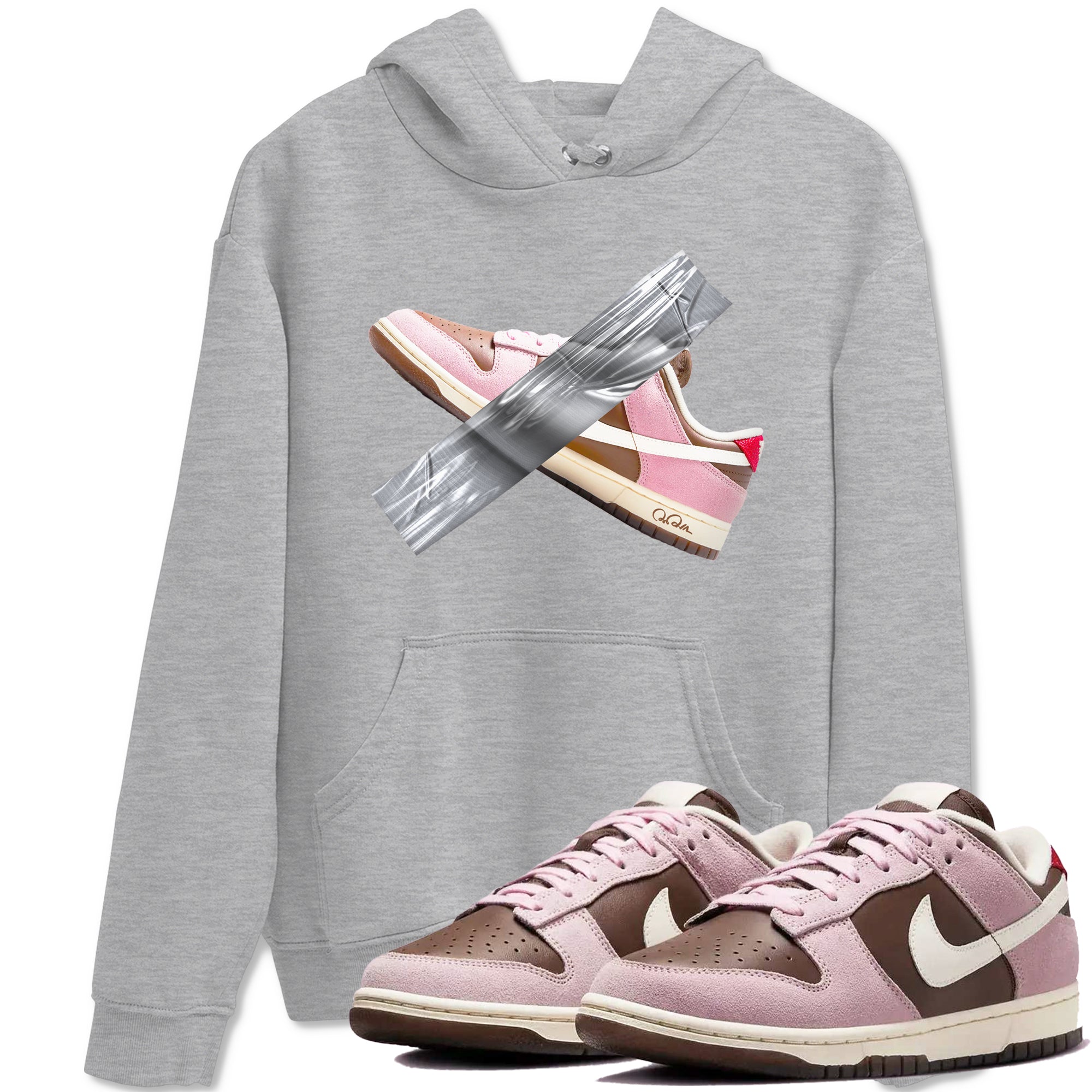 Duct Tape snkmatch Tees - Dunk Cacao Wow And Pink Foam