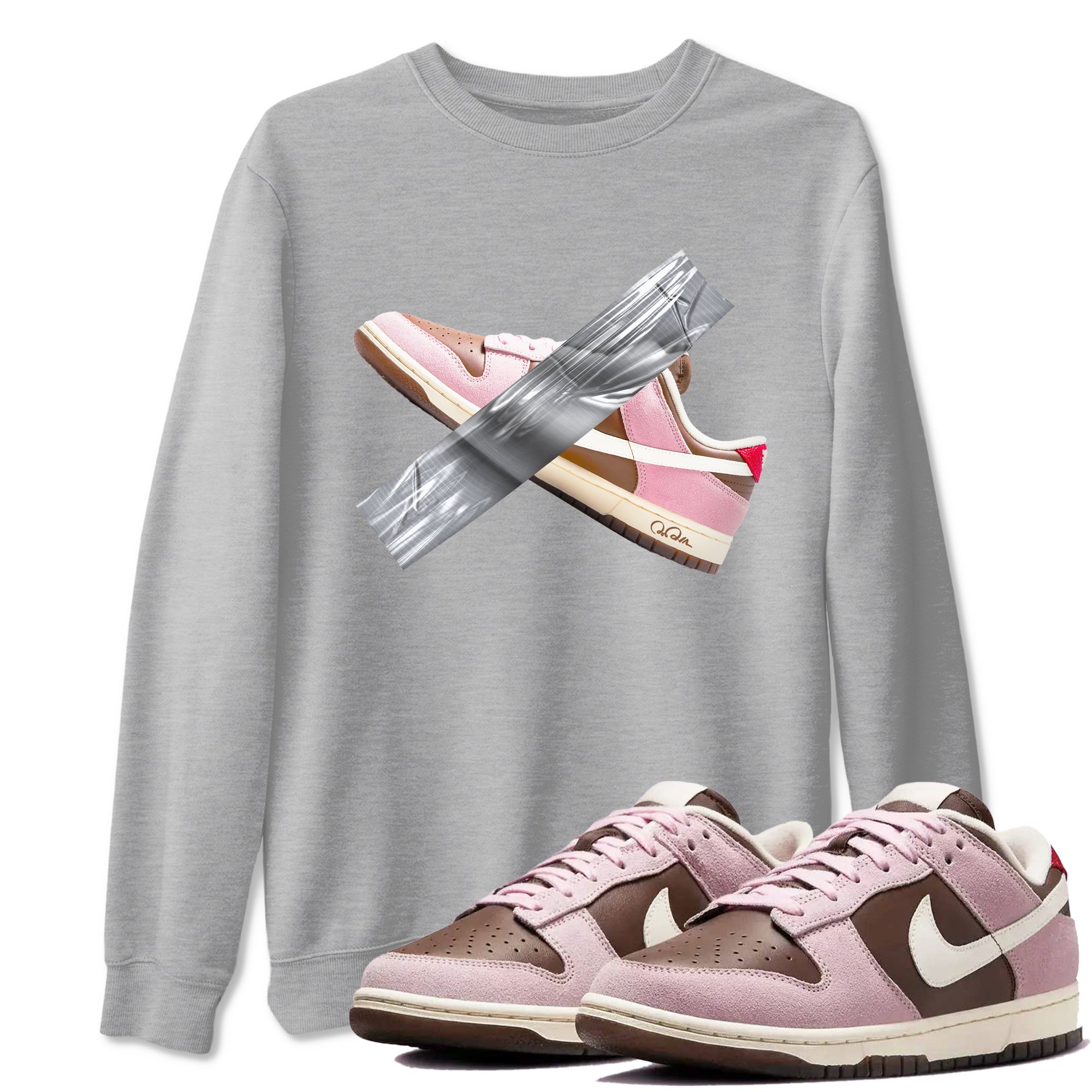 Duct Tape snkmatch Tees - Dunk Cacao Wow And Pink Foam