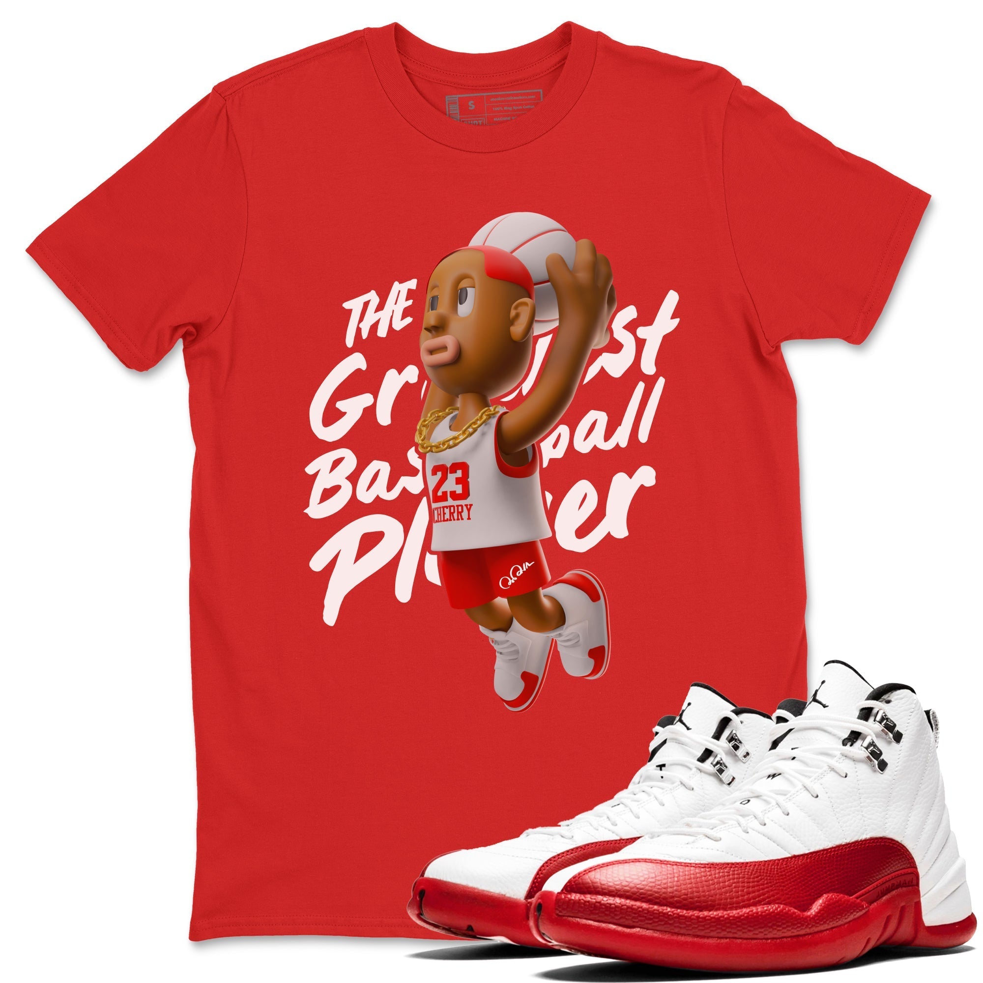 Dunkshot Boy Unisex Tops - Air Jordan 12 Cherry