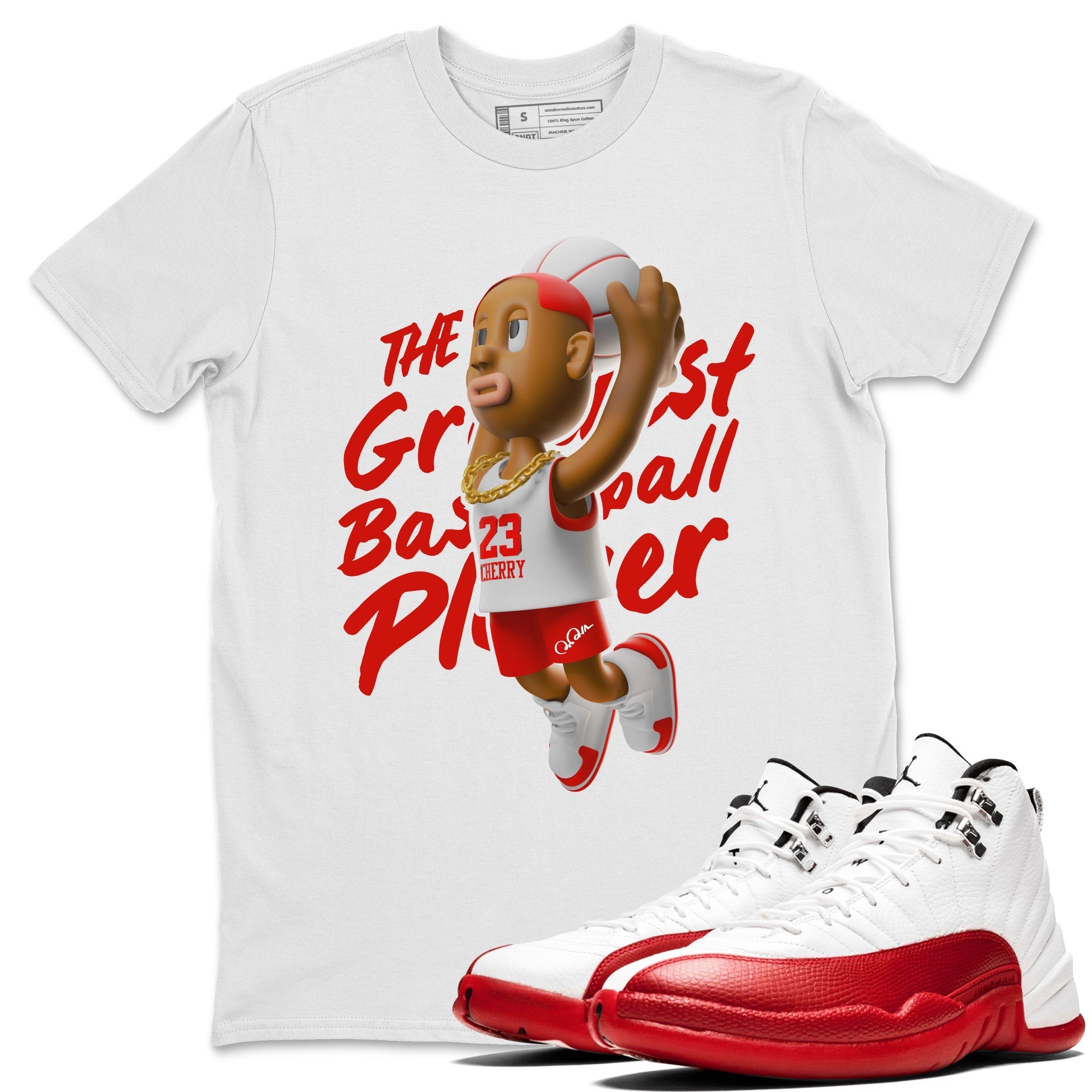 Dunkshot Boy Unisex Tops - Air Jordan 12 Cherry