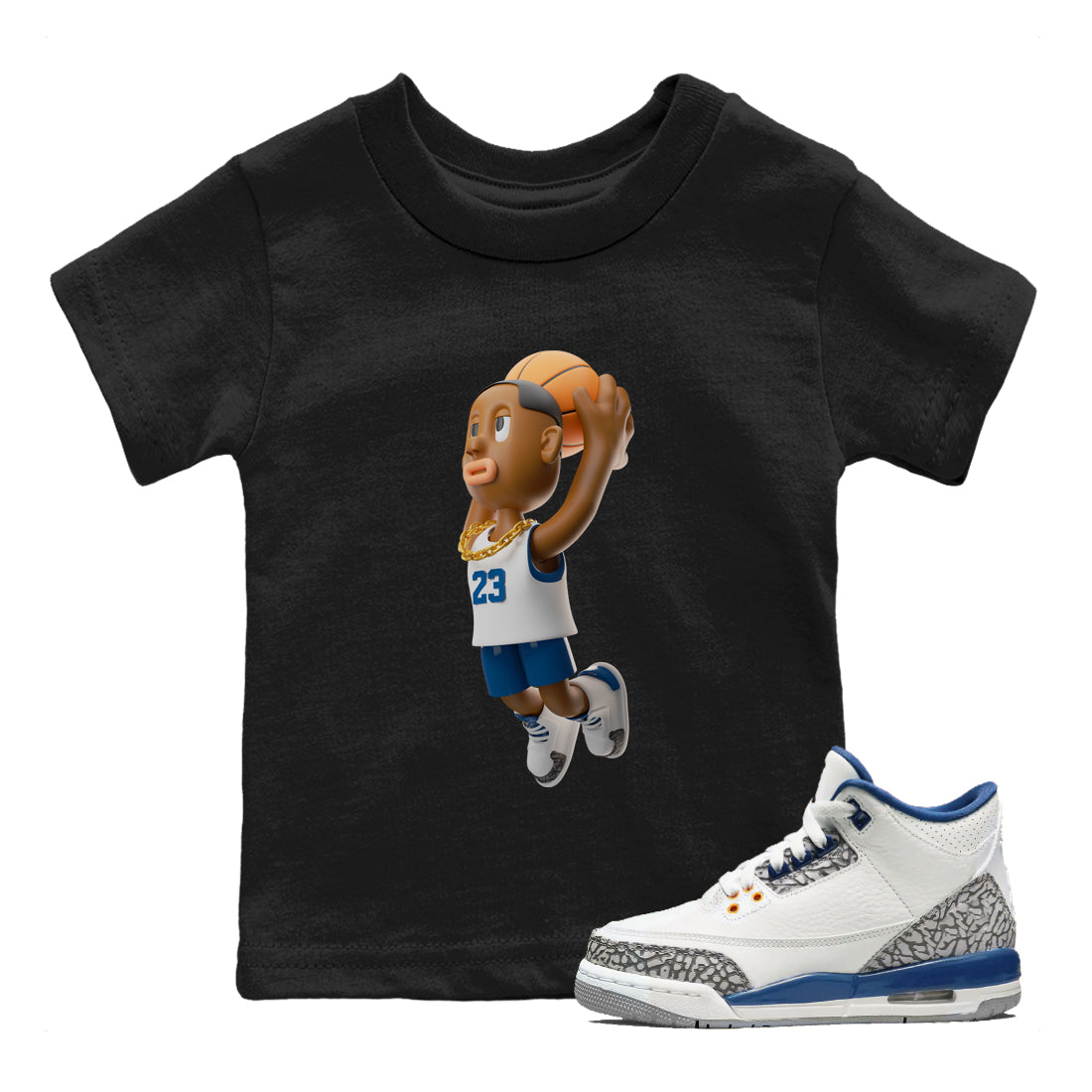 Dunkshot Boy Kids Tops - Air Jordan 3 Wizards