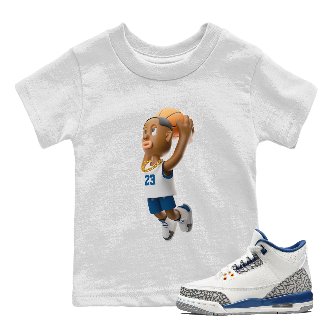 Dunkshot Boy Kids Tops - Air Jordan 3 Wizards