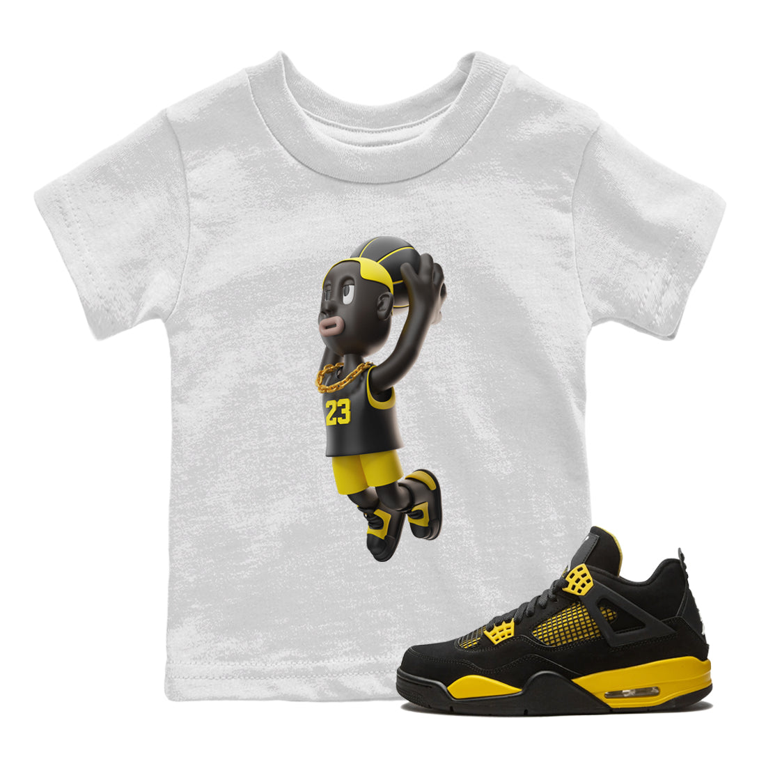 Dunkshot Boy Kids Tops - Air Jordan 4 Thunder