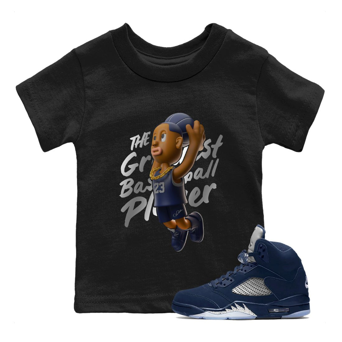 Dunkshot Boy Kids Tops - Air Jordan 5 Georgetown